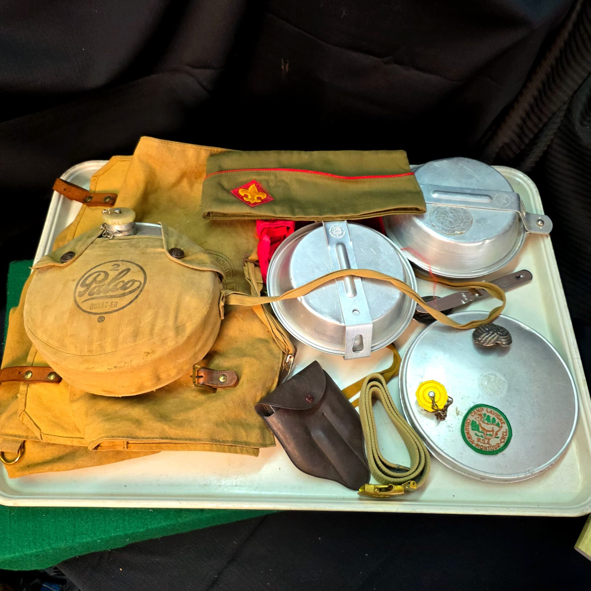 Vintage Boy Scout Lot โ Canteen, Backpack, Mess Kits & More