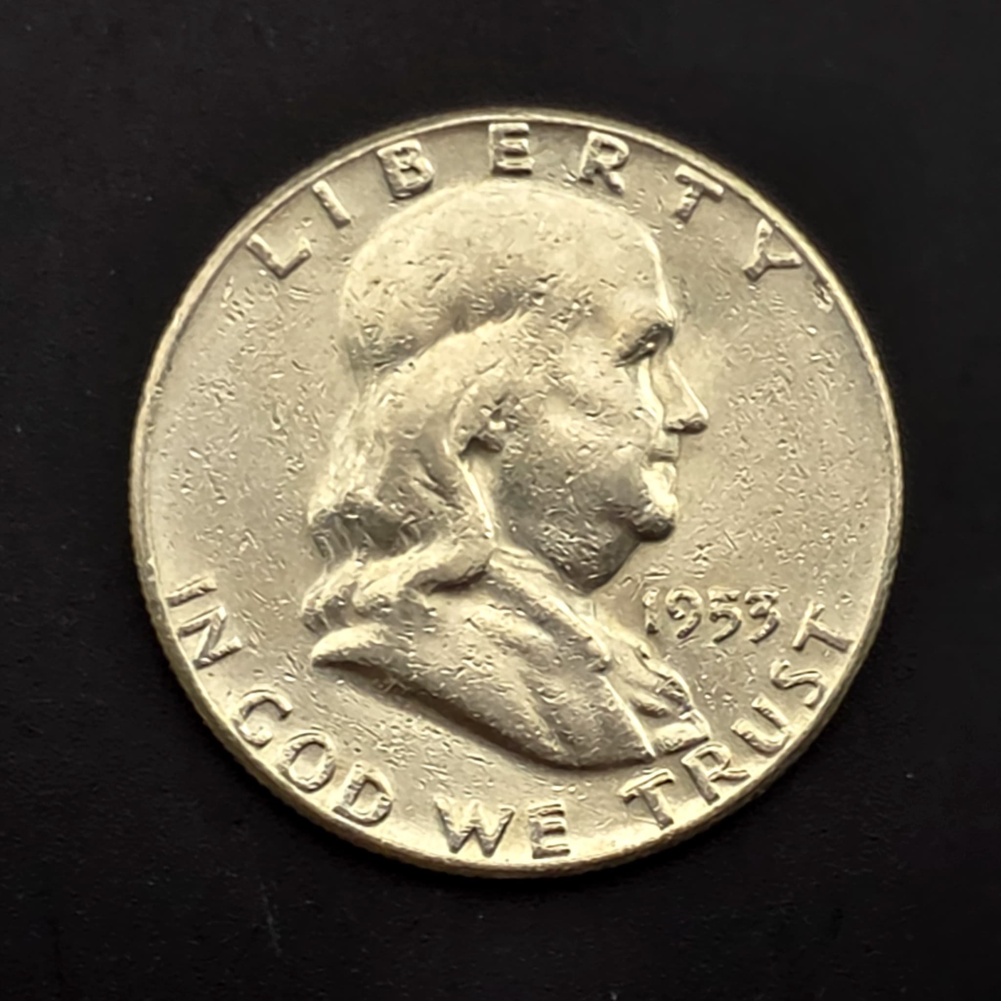 1953 Franklin Half Dollar, 90% Silver