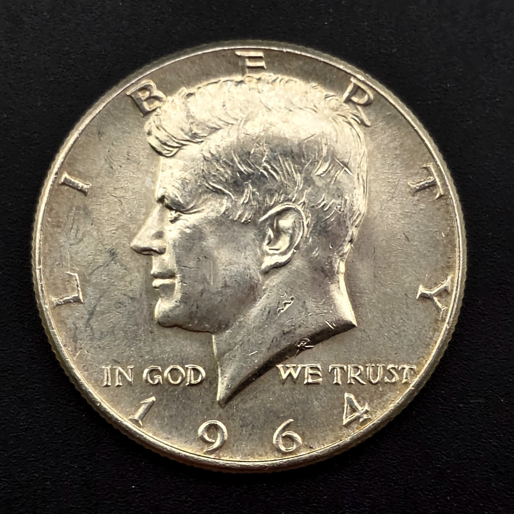 1964 Kennedy Half Dollar, 90% Silver