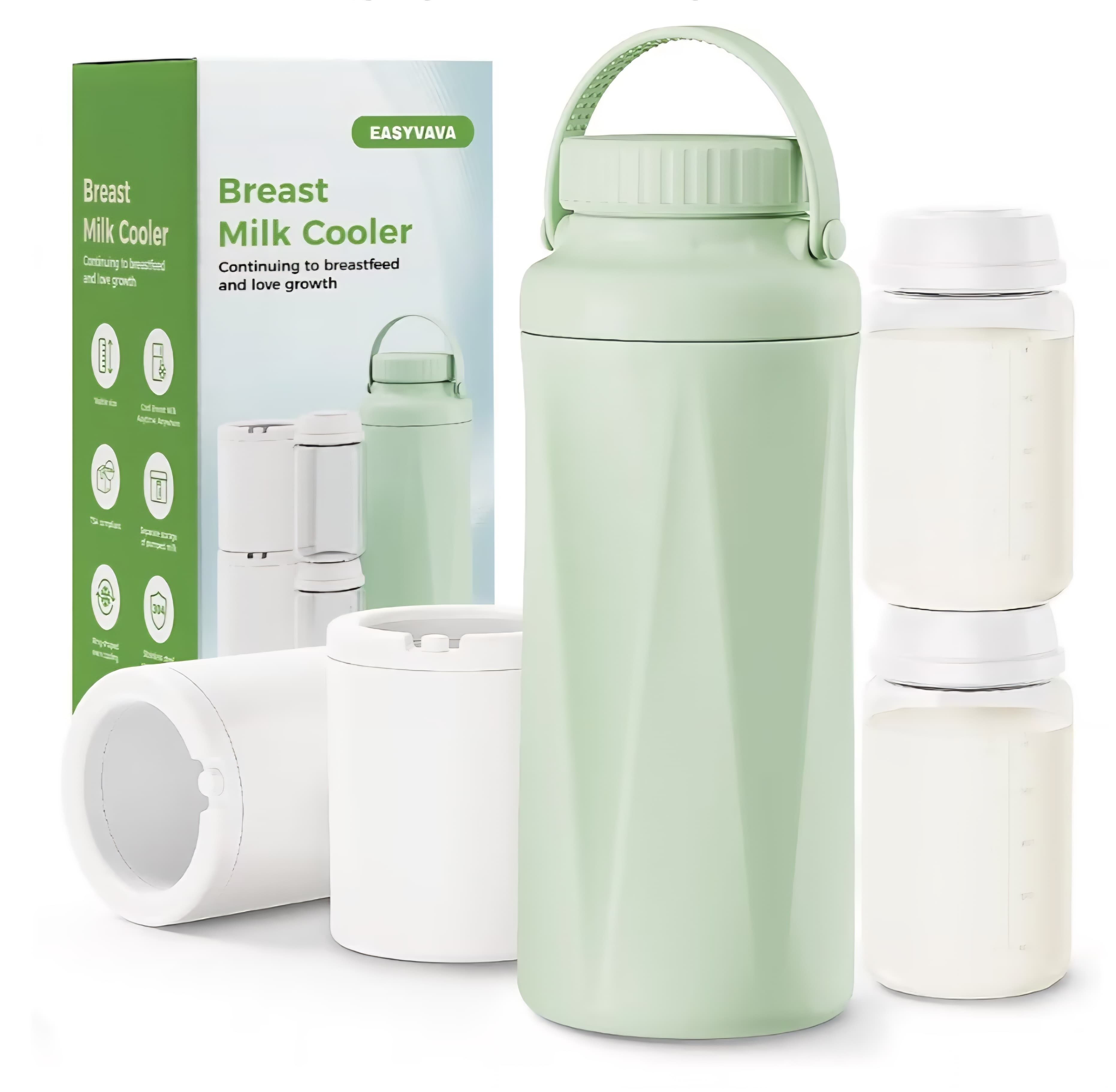 22oz Portable Breast Milk Cooler with 2pcs Bottle for Breastmilk Storage