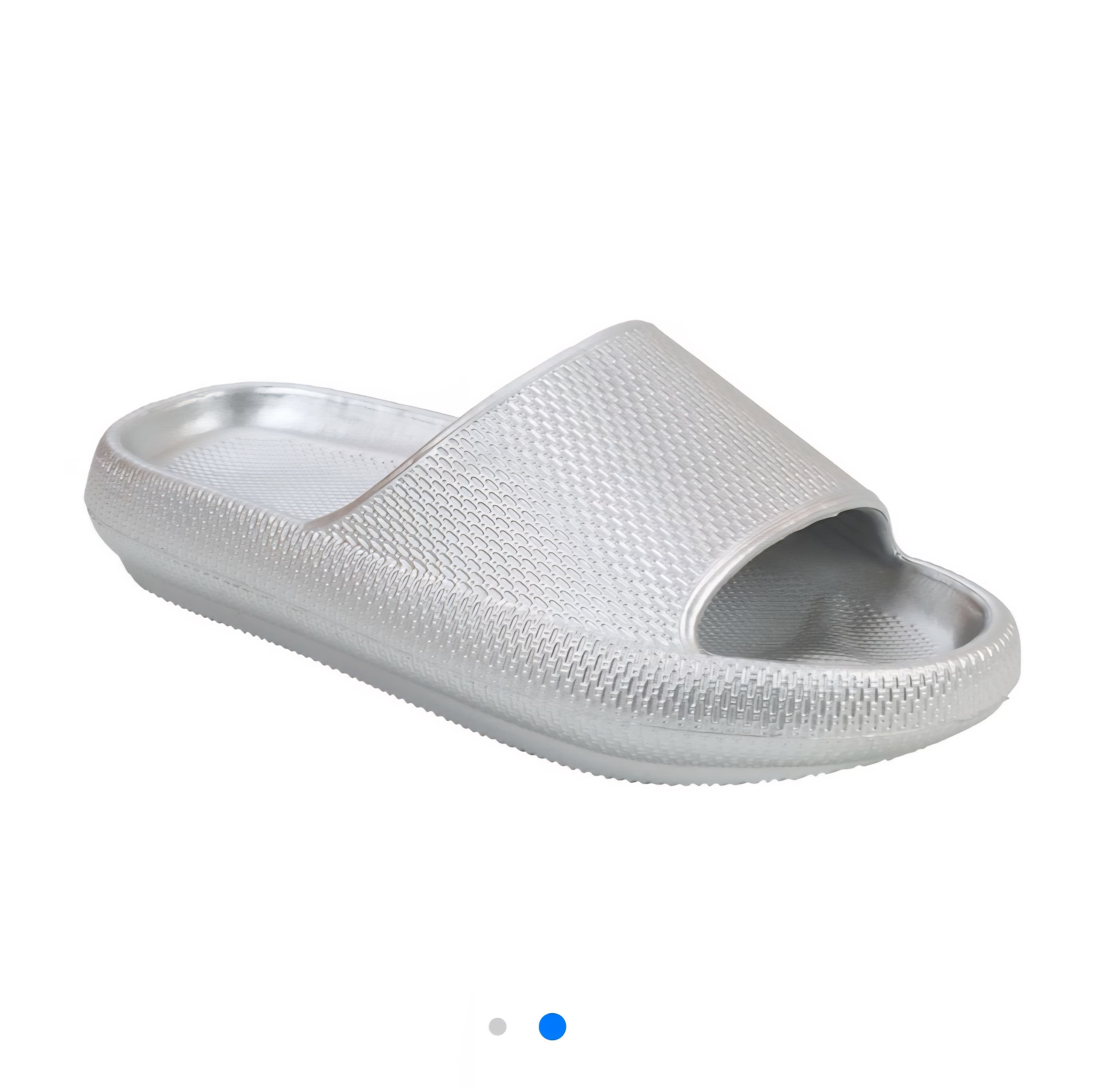 Cloud Slide Sandals - Small 5/6 (Metallic Silver)