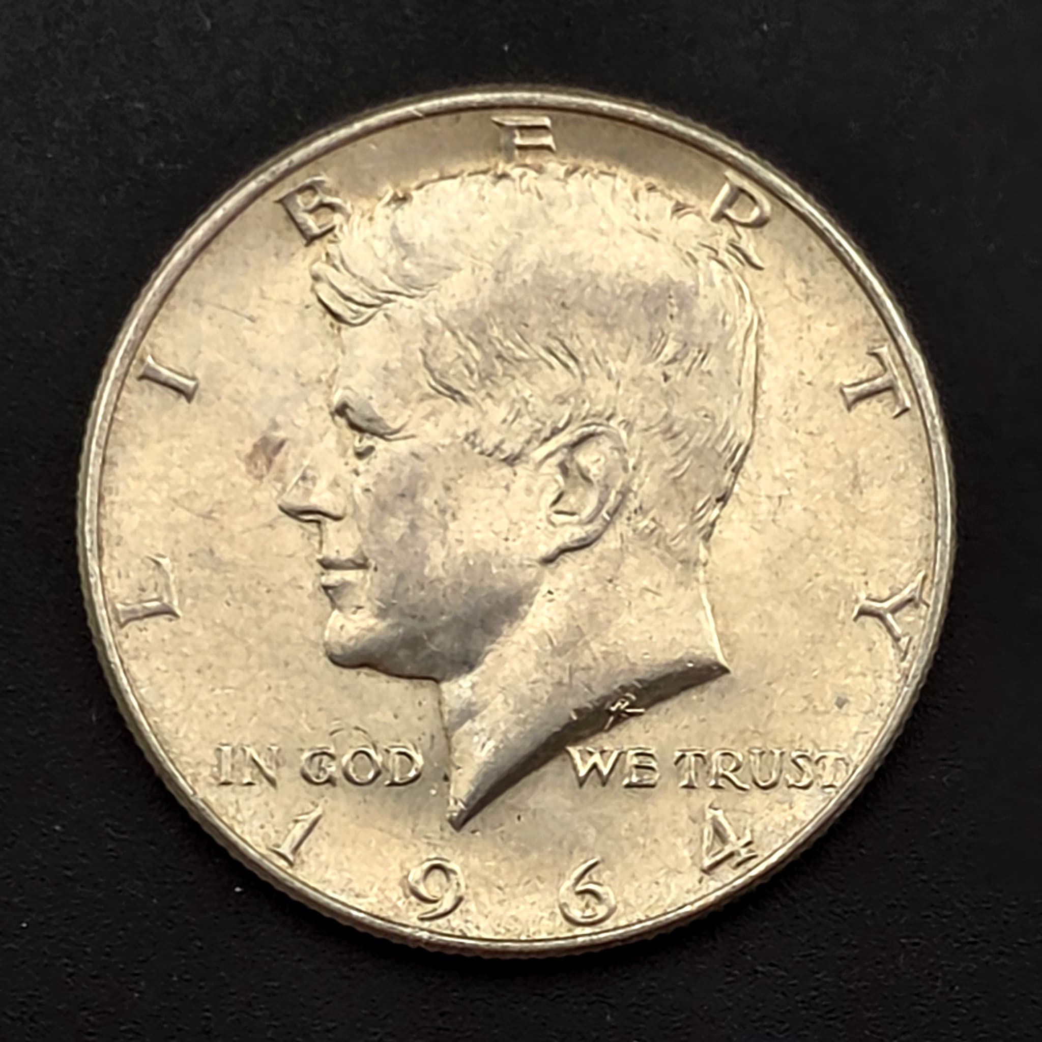 1964 Kennedy Half Dollar, 90% Silver