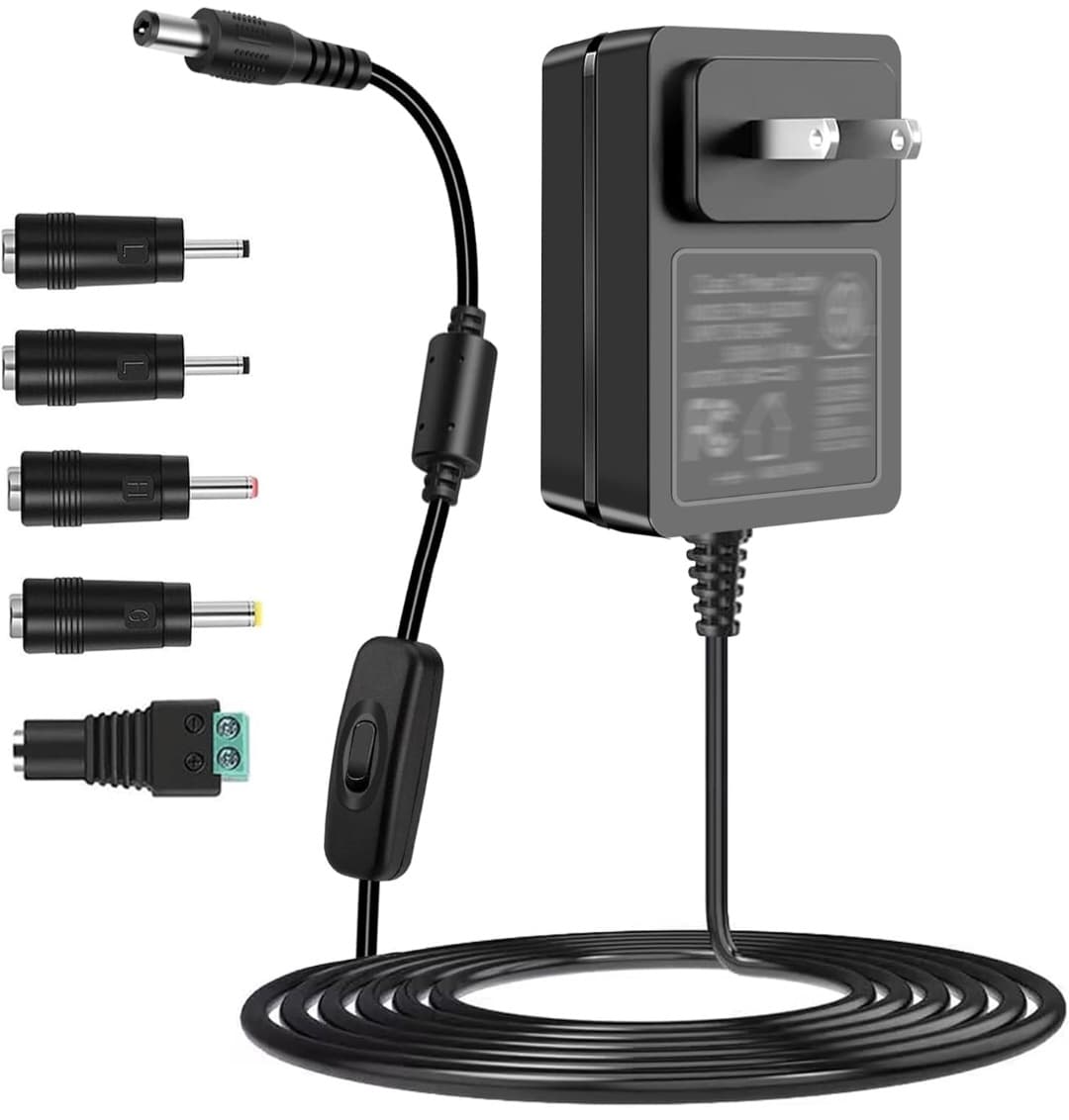 12V 2A Power Supply Adapter, DC in 12V Power Cord