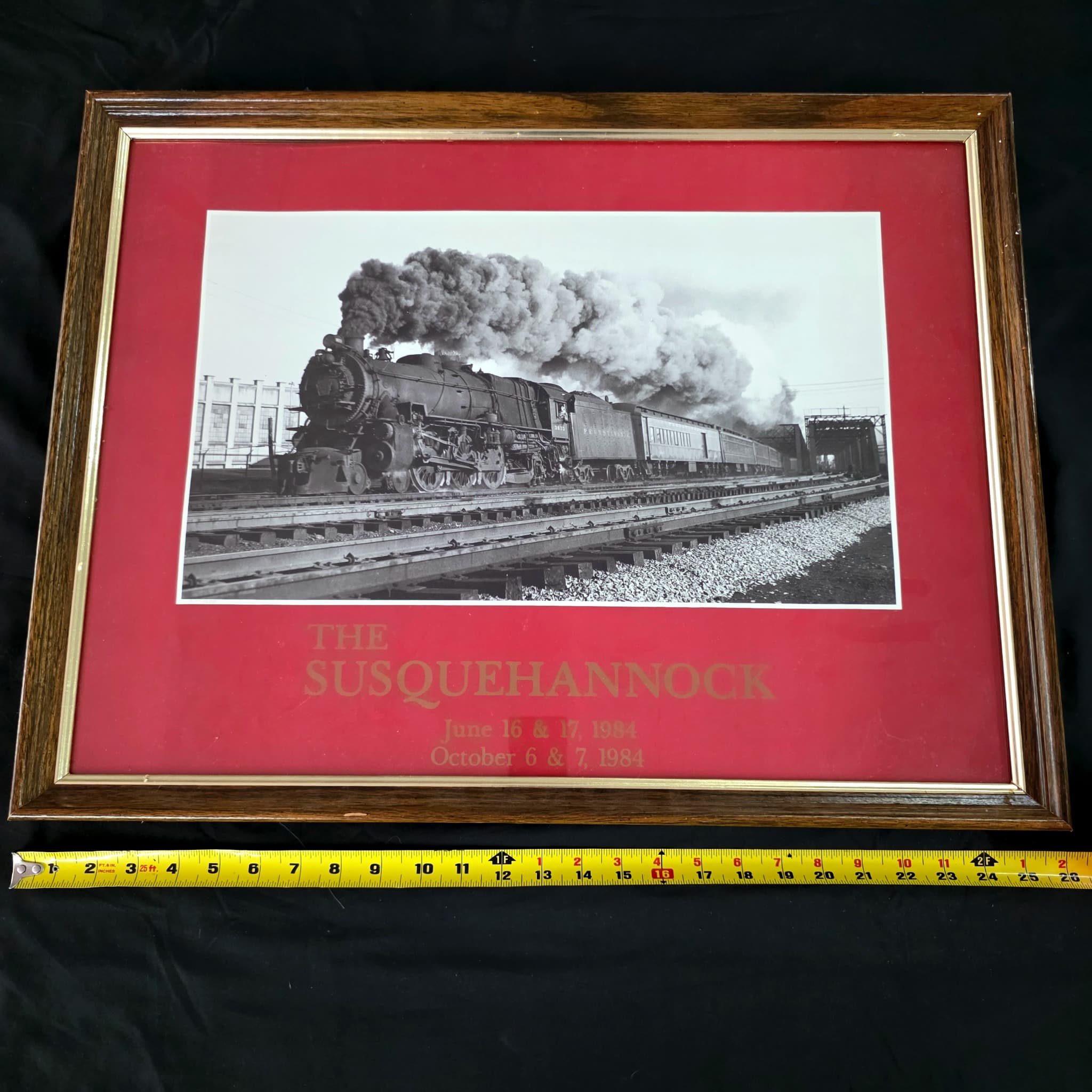 The Susquehannock 1984 Framed Steam Train Photograph, 26x20