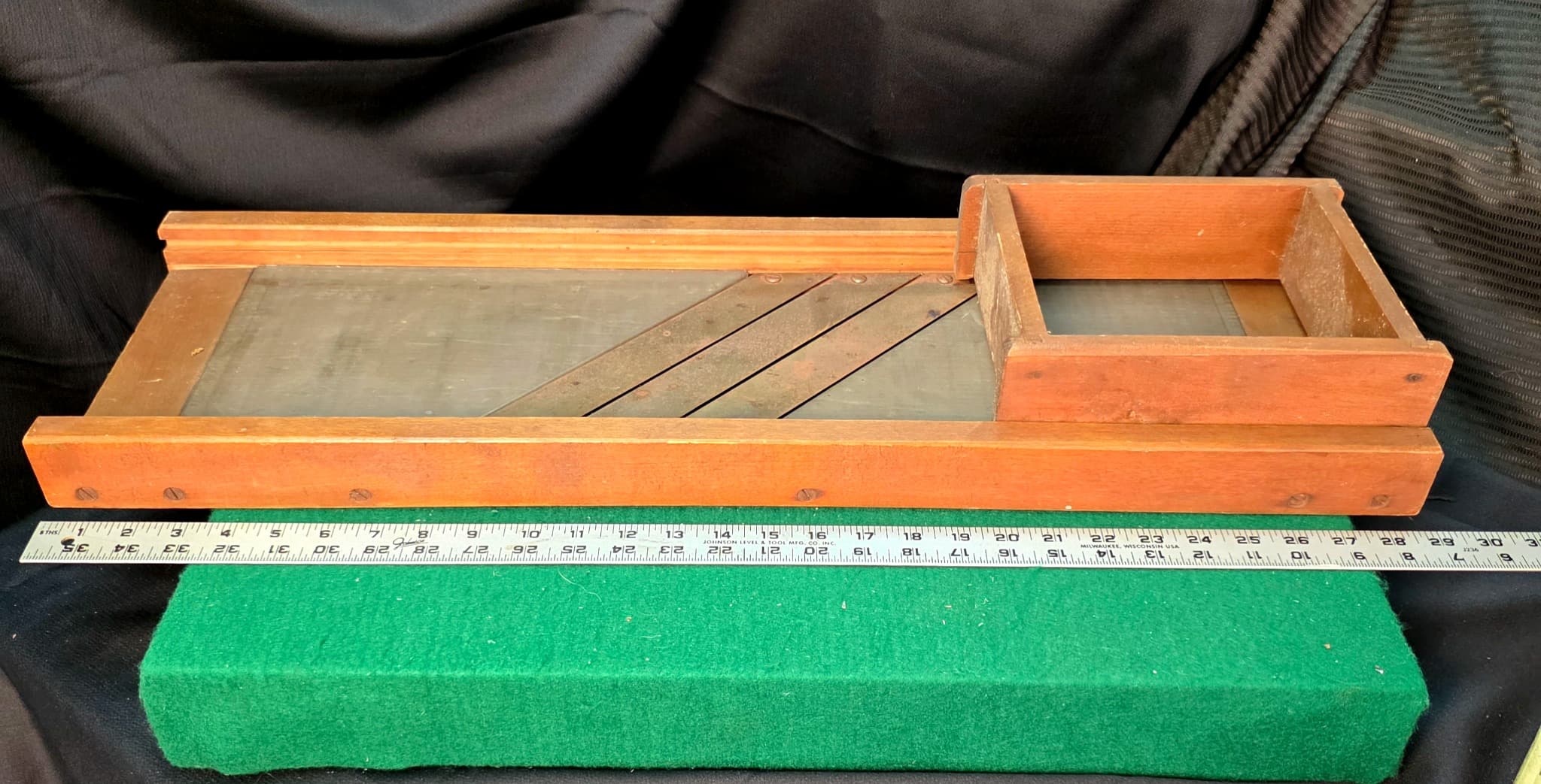 Vintage Wooden Slaw Board, Excellent Condition