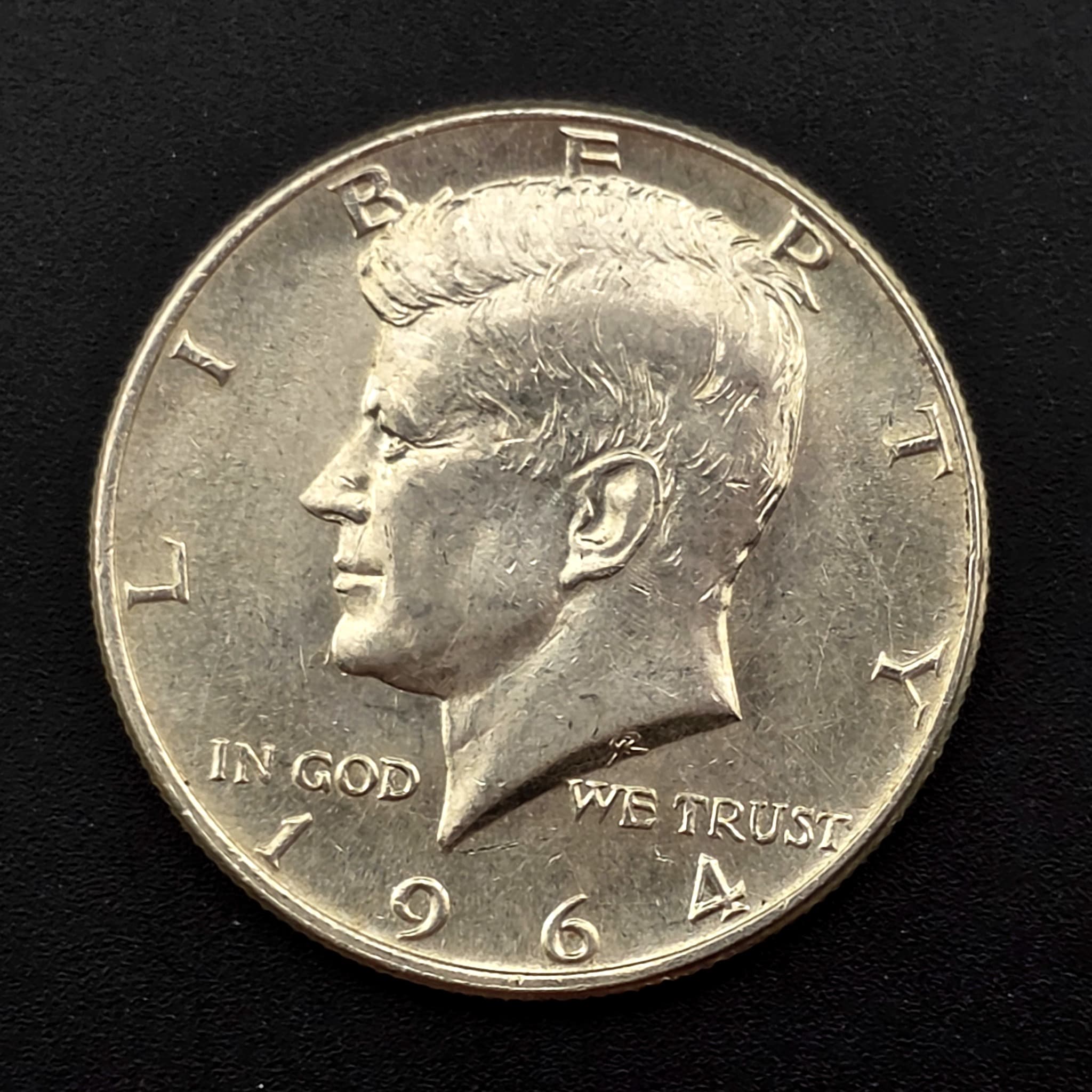 1964 Kennedy Half Dollar, 90% Silver