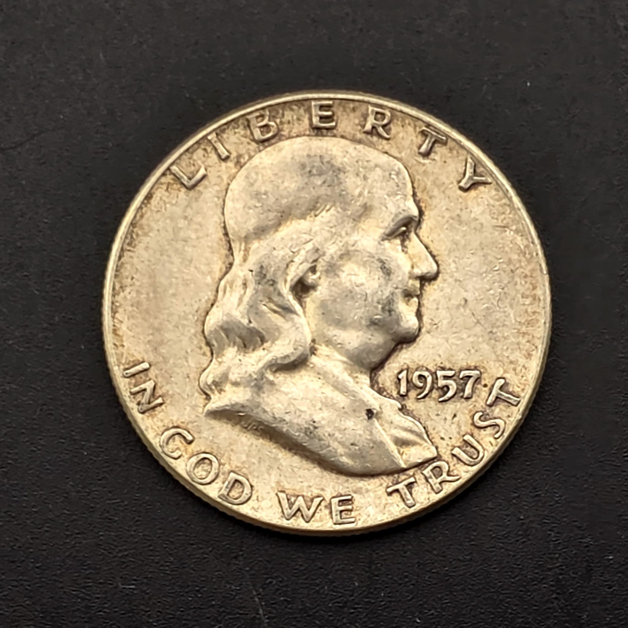 1957 Franklin Half Dollar, 90% Silver