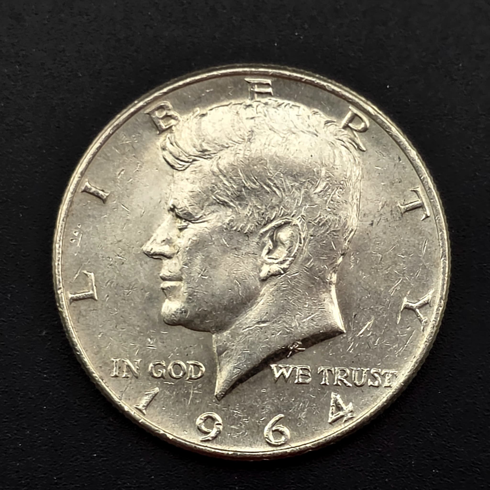 1964 Kennedy Half Dollar, 90% Silver
