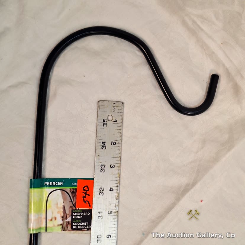 Panacea 48" Black Shepherd's Hook, Lot of 10
