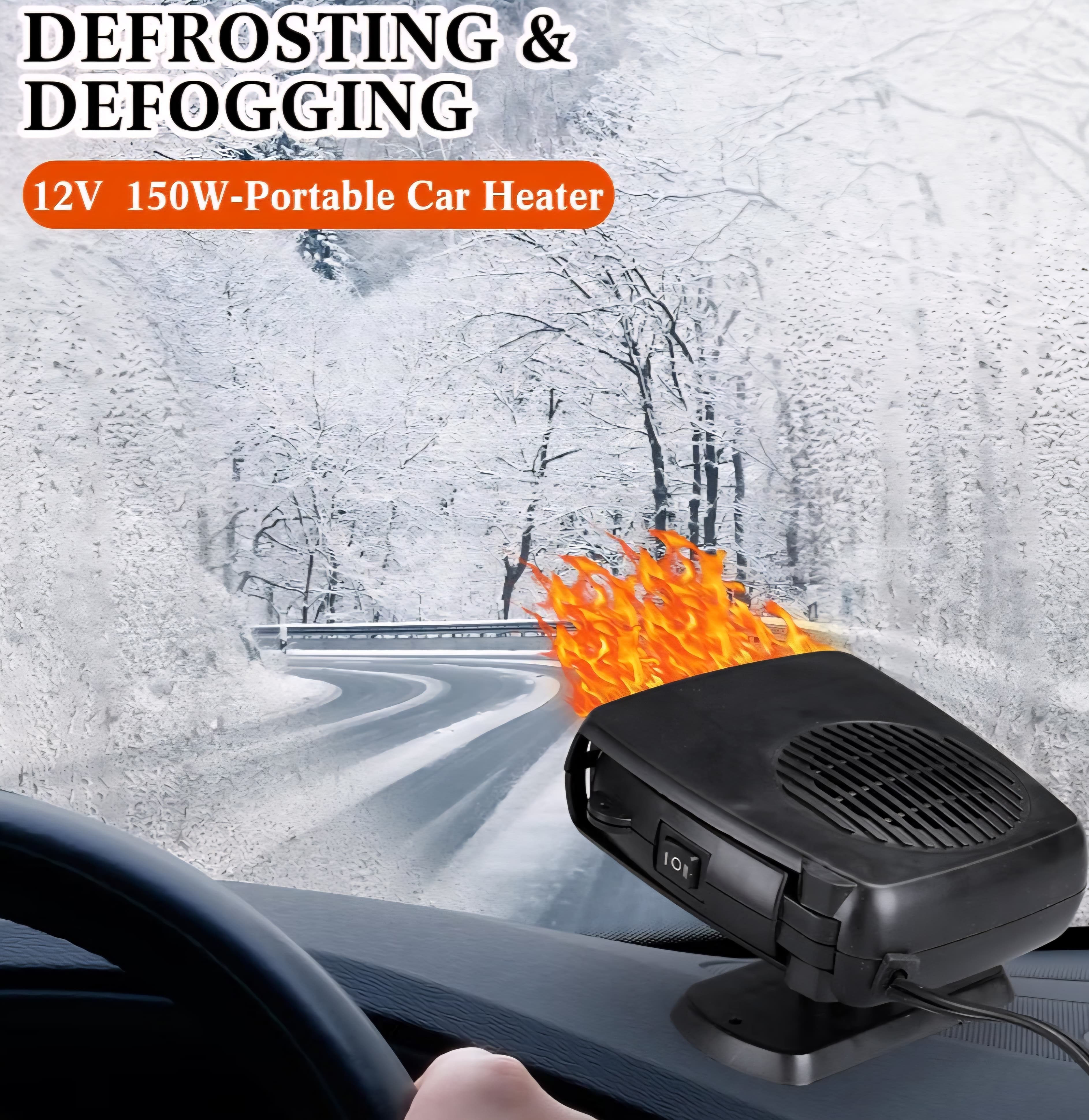 Portable Car Heater 150W 12V Car Heater Plug in Cigarette Lighter Defroster for Windshield 360 Degree Rotation