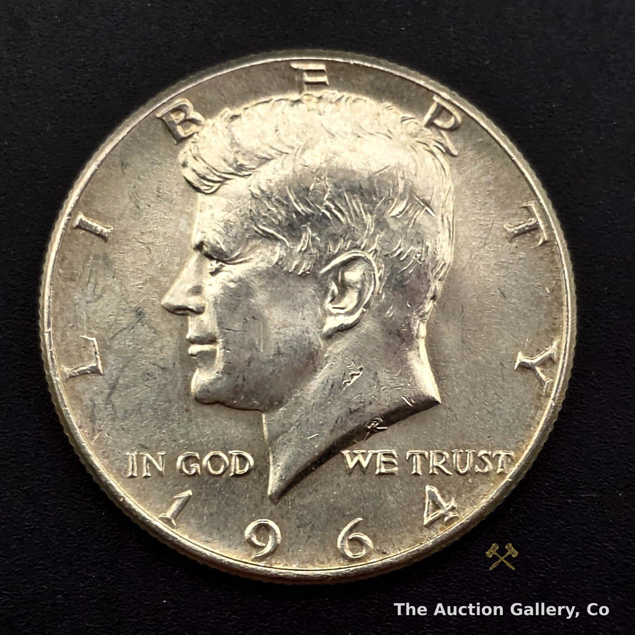 1964 Kennedy Half Dollar, 90% Silver