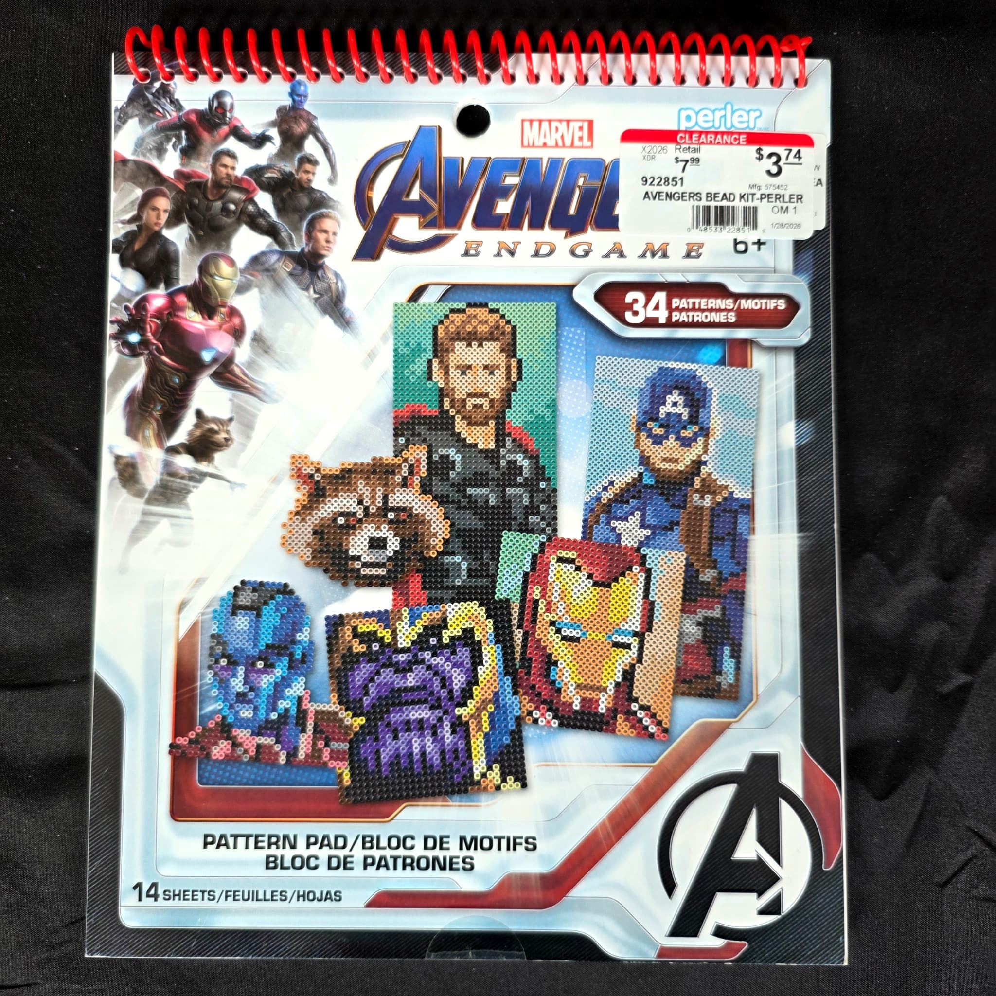 Perler Avengers Endgame Bead Pattern Pad, 34 Patterns
