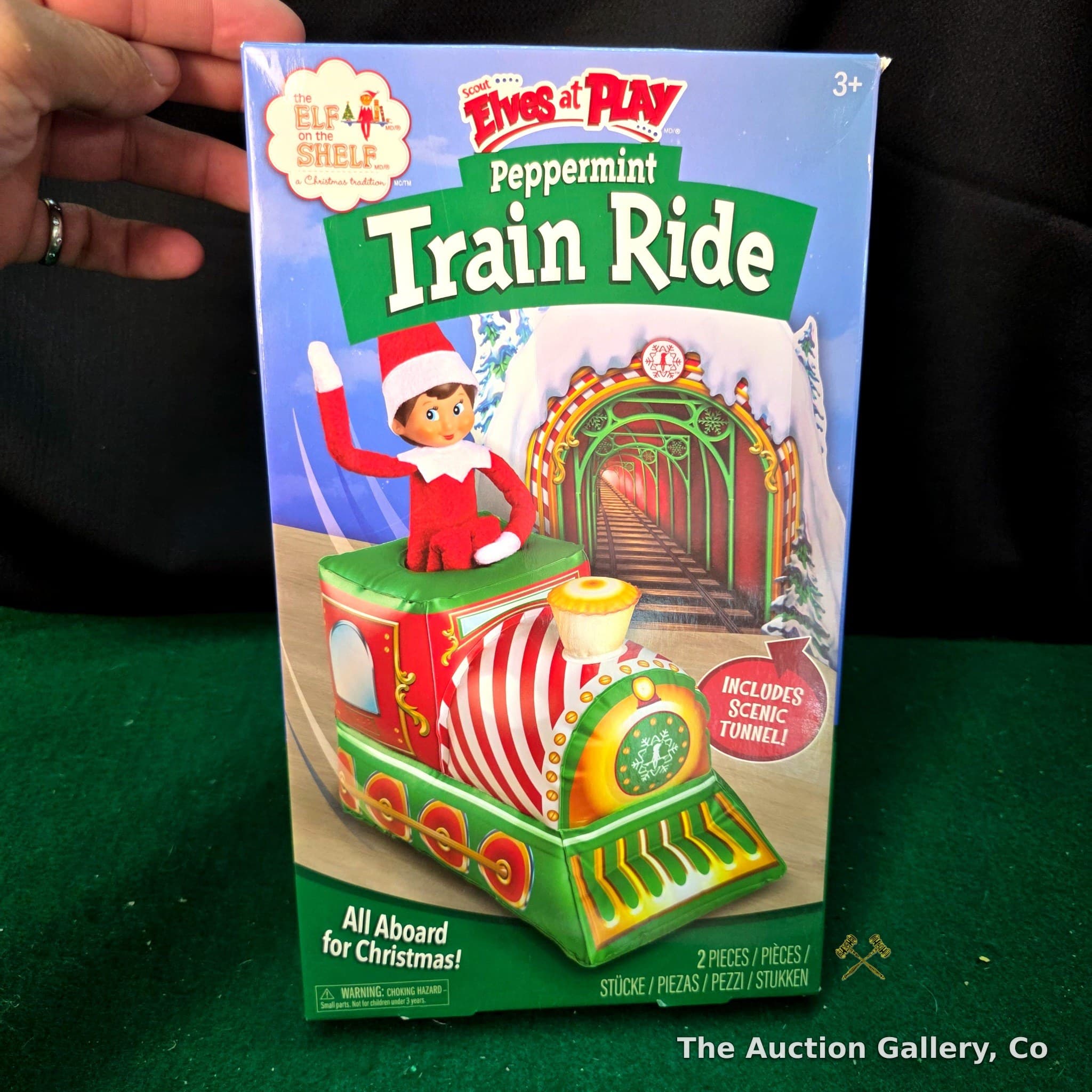 Elf on the Shelf Peppermint Inflatable Train Ride Set, New