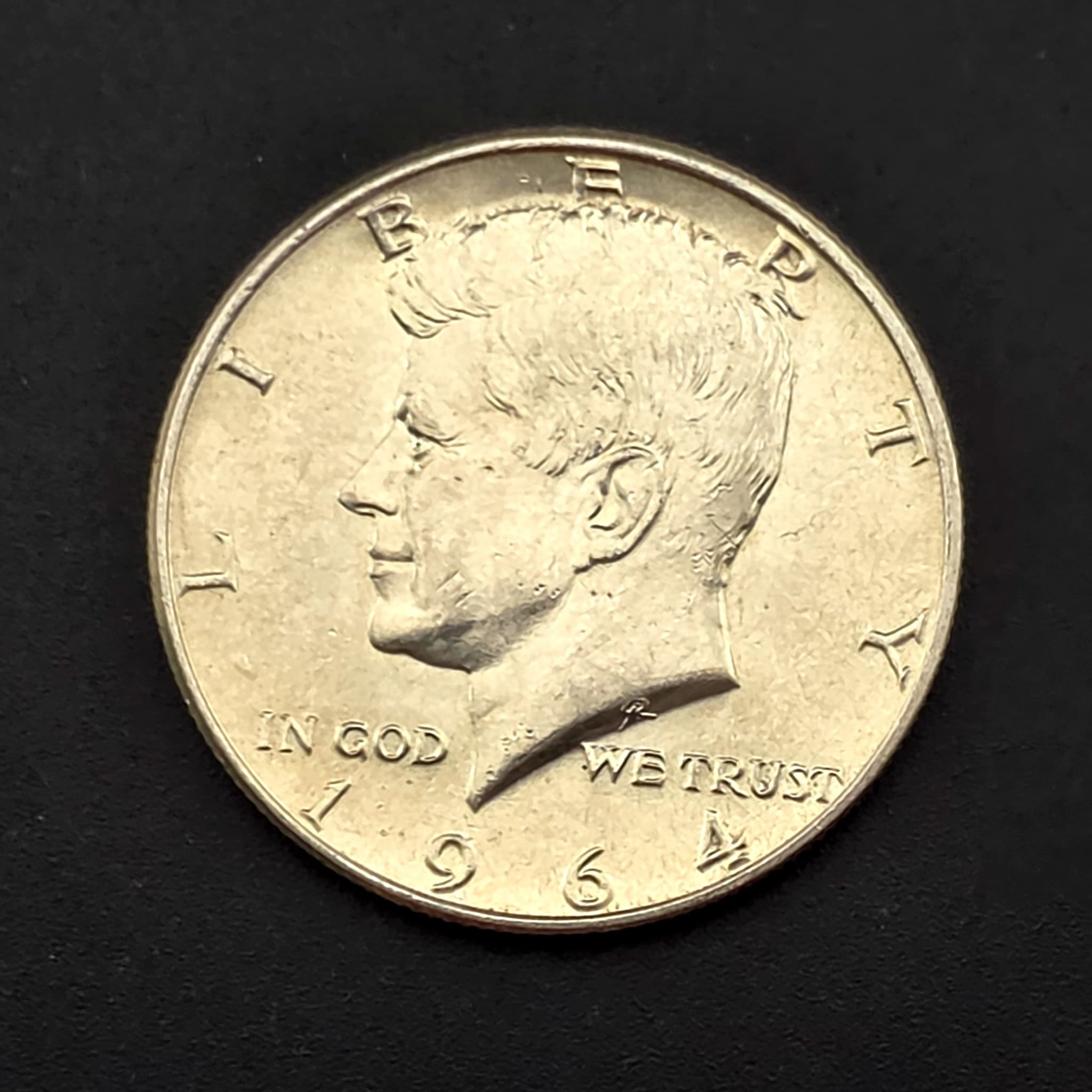 1964 Kennedy Half Dollar, 90% Silver