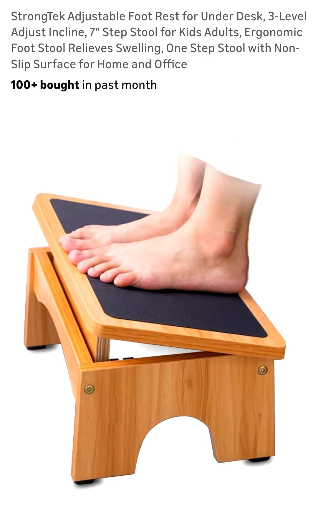 StrongTek Adjustable Ergonomic Foot Rest, Brand New