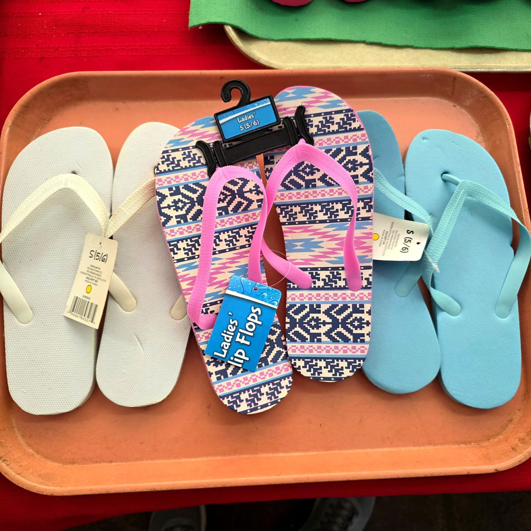 Ladies' Flip-Flops, 3 Pair, Size 5/6, Brand New