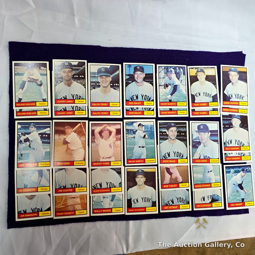 1961 NY Yankees Renata Galasso Baseball Card Set, 26 Cards