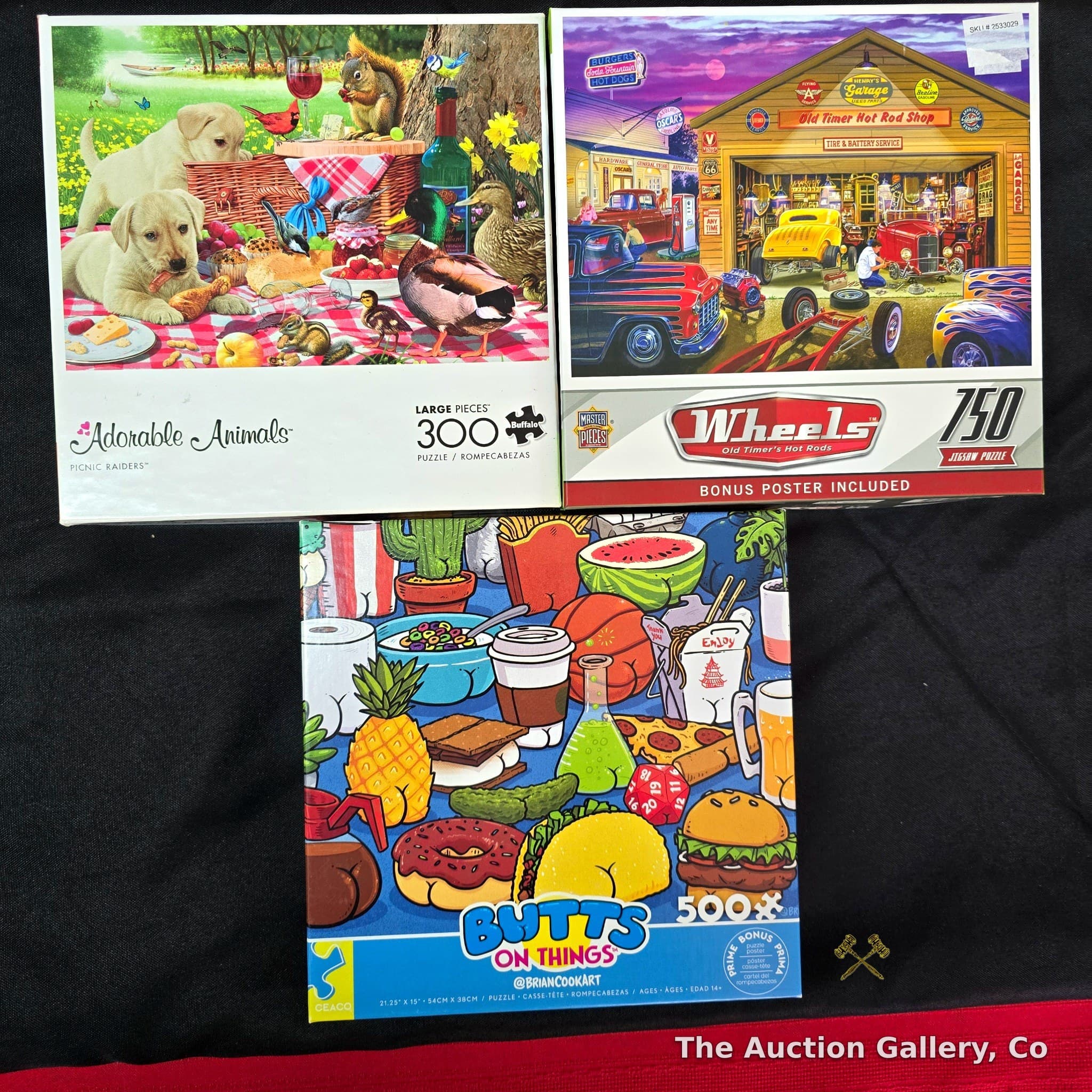 Lot of 3 Jigsaw Puzzles โ Buffalo, MasterPieces, Ceaco
