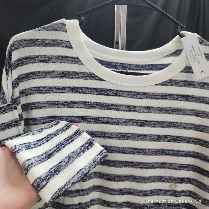 Time and Tru Striped Long-Sleeve Top, Size Small, NWT β photo 3
