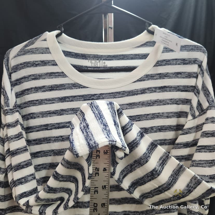 Time and Tru Striped Long-Sleeve Top, Size Small, NWT β photo 5