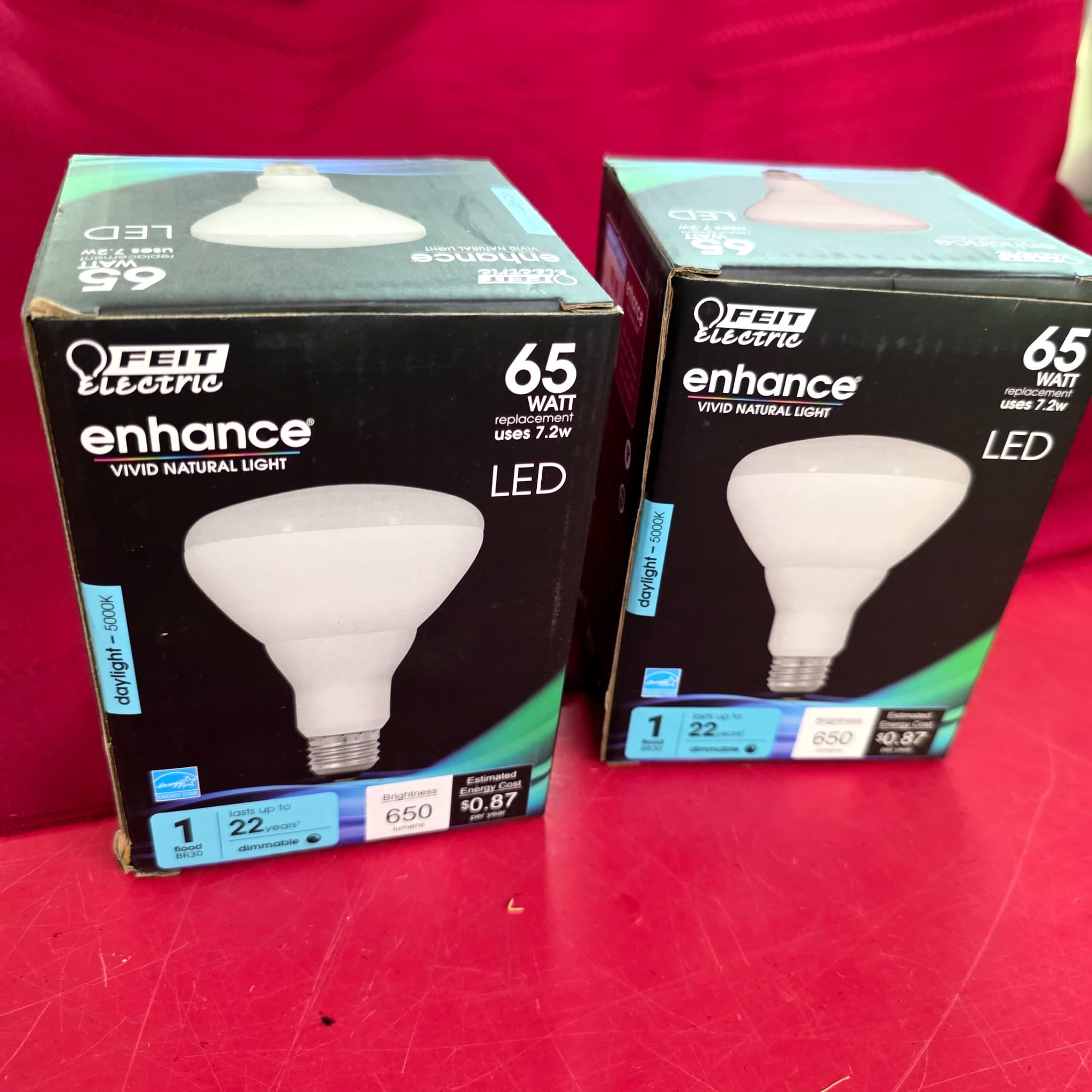 Feit Electric Enhance LED BR30 Bulbs, Set of 2