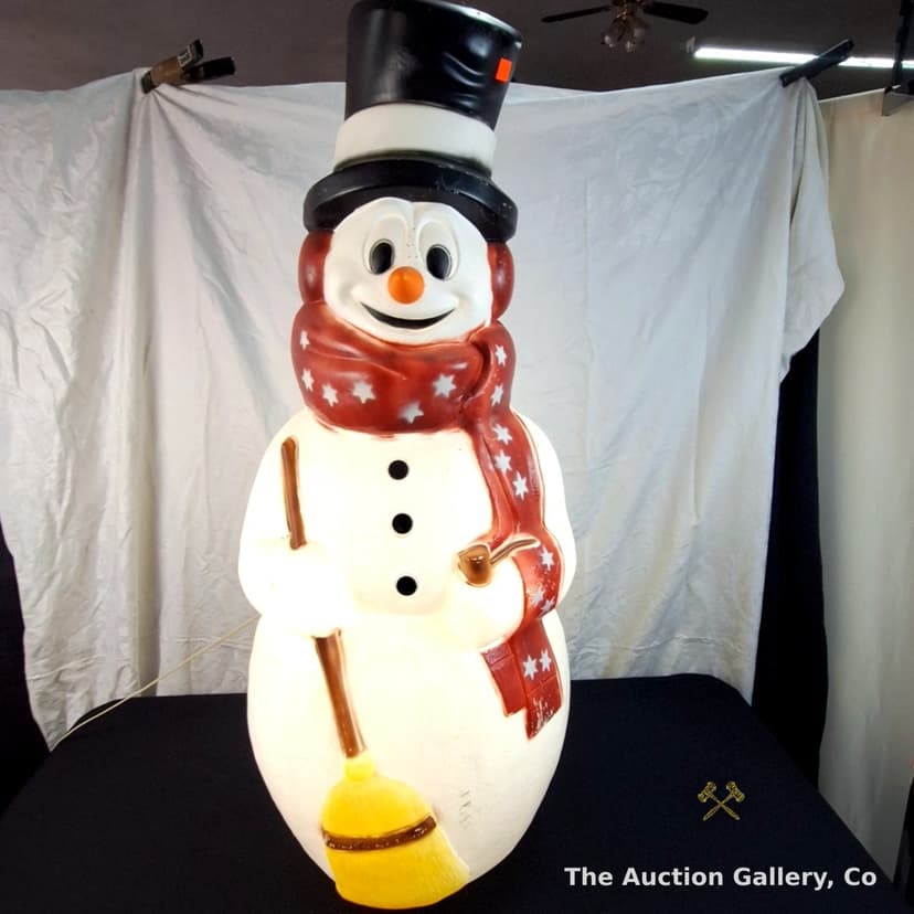 Empire Blow Mold Snowman Lighted Yard Decoration, 42.5"