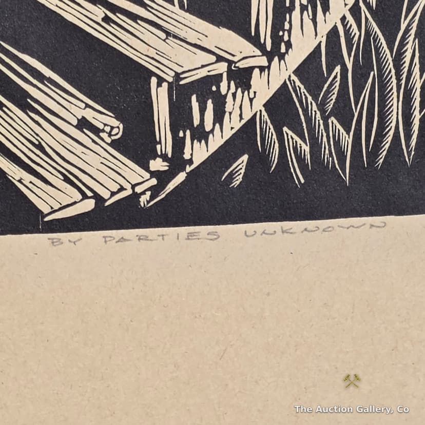 "By Parties Unknown" Relief Print, After Hale Woodruff β Earl M. Washington β photo 4