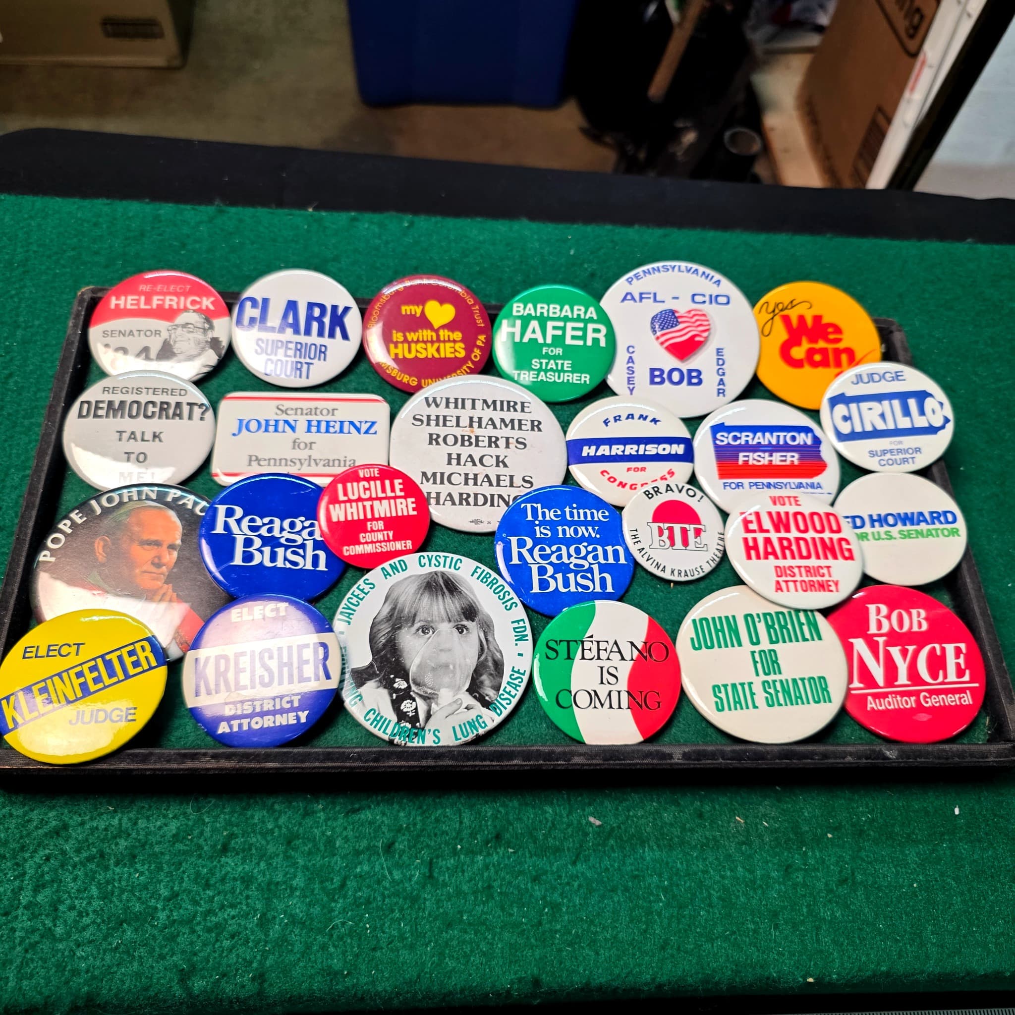 Vintage Pennsylvania Political Campaign Buttons, Lot of 25