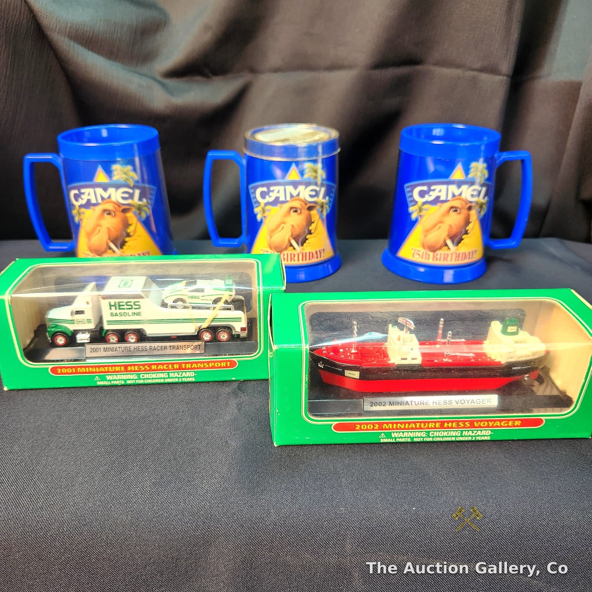 Hess Miniature Trucks & Camel 75th Birthday Collectibles, 5-Piece Lot