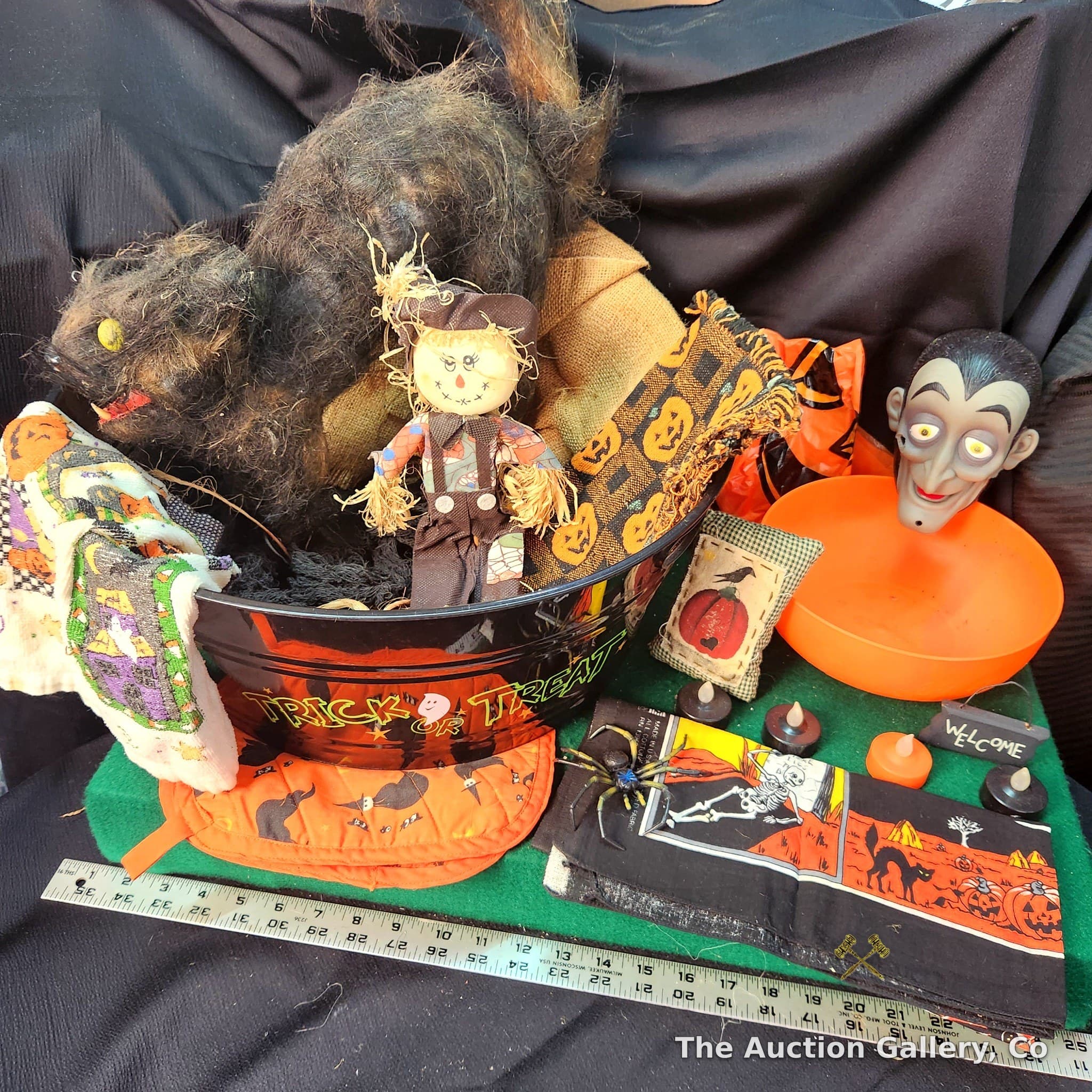 Halloween Lot - Candy Bowl, Cat, Dracula Candy dish & more