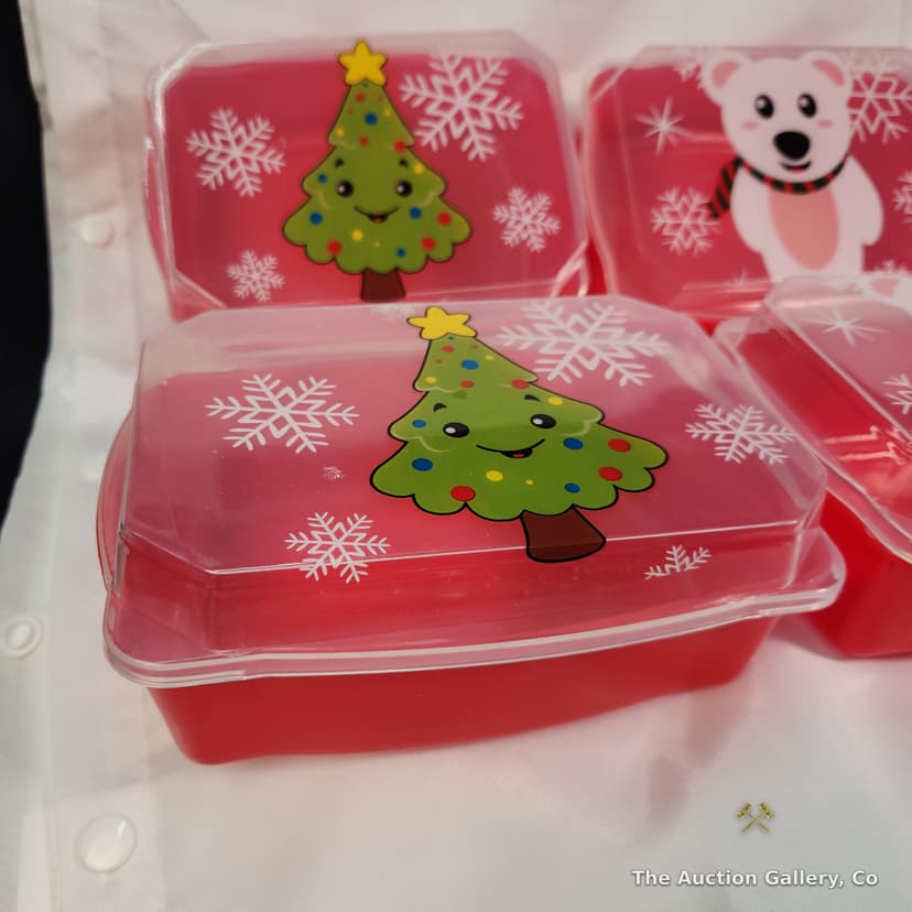 Christmas Character Plastic Containers with Lids, Set of 6 β photo 2
