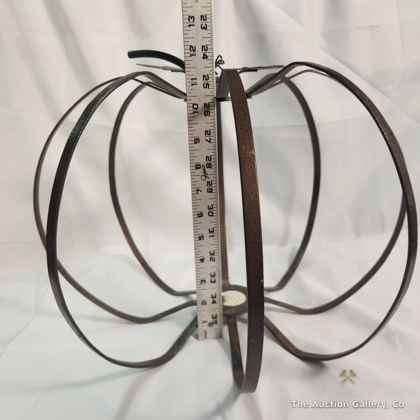 Metal Pumpkin Sculpture, Fall Decor, approx. 12" Tall โ photo 2