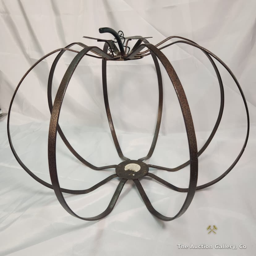 Metal Pumpkin Sculpture, Fall Decor, approx. 12" Tall โ photo 4