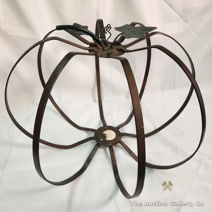 Metal Pumpkin Sculpture, Fall Decor, approx. 12" Tall