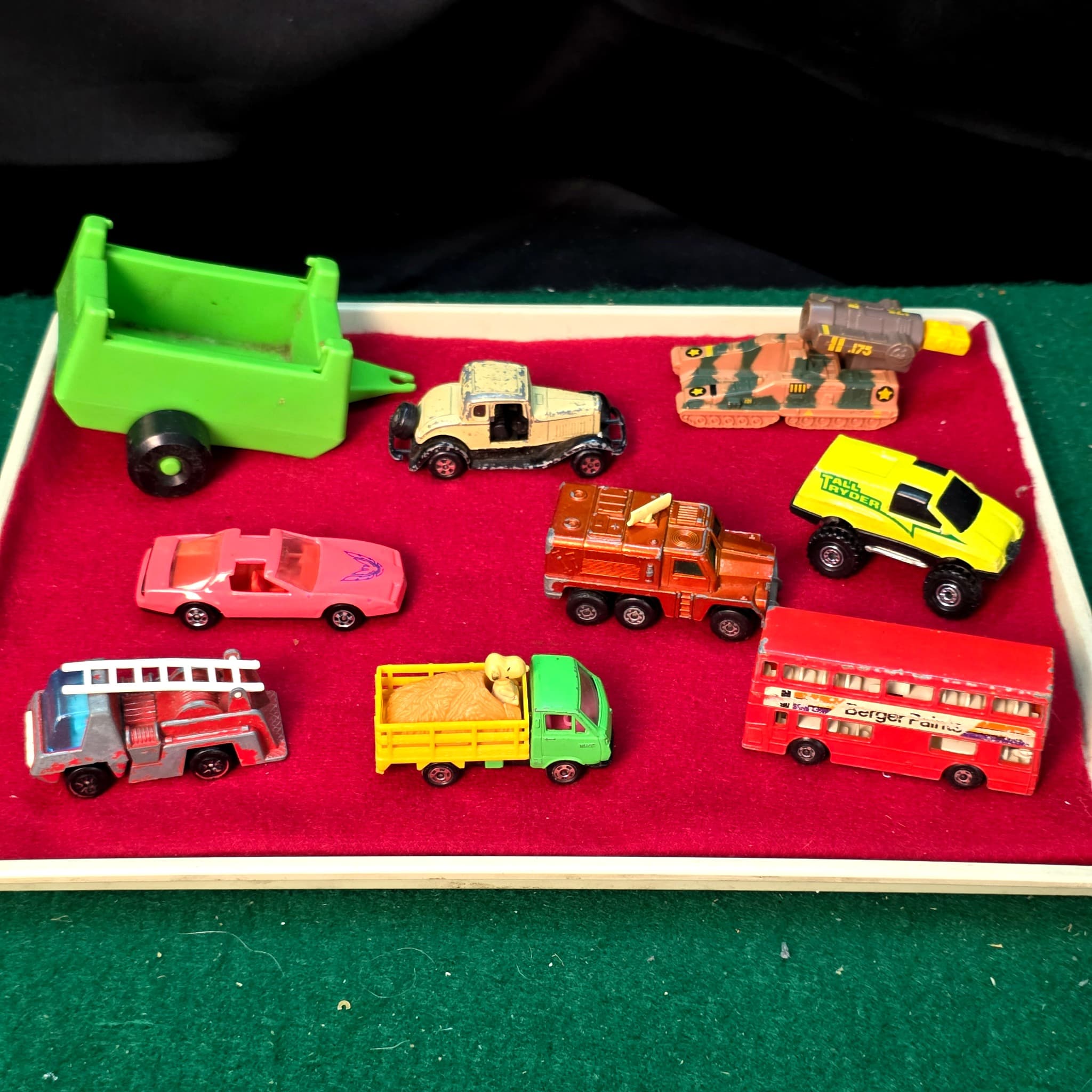 Vintage Die-Cast Toy Vehicle Lot, Set of 9