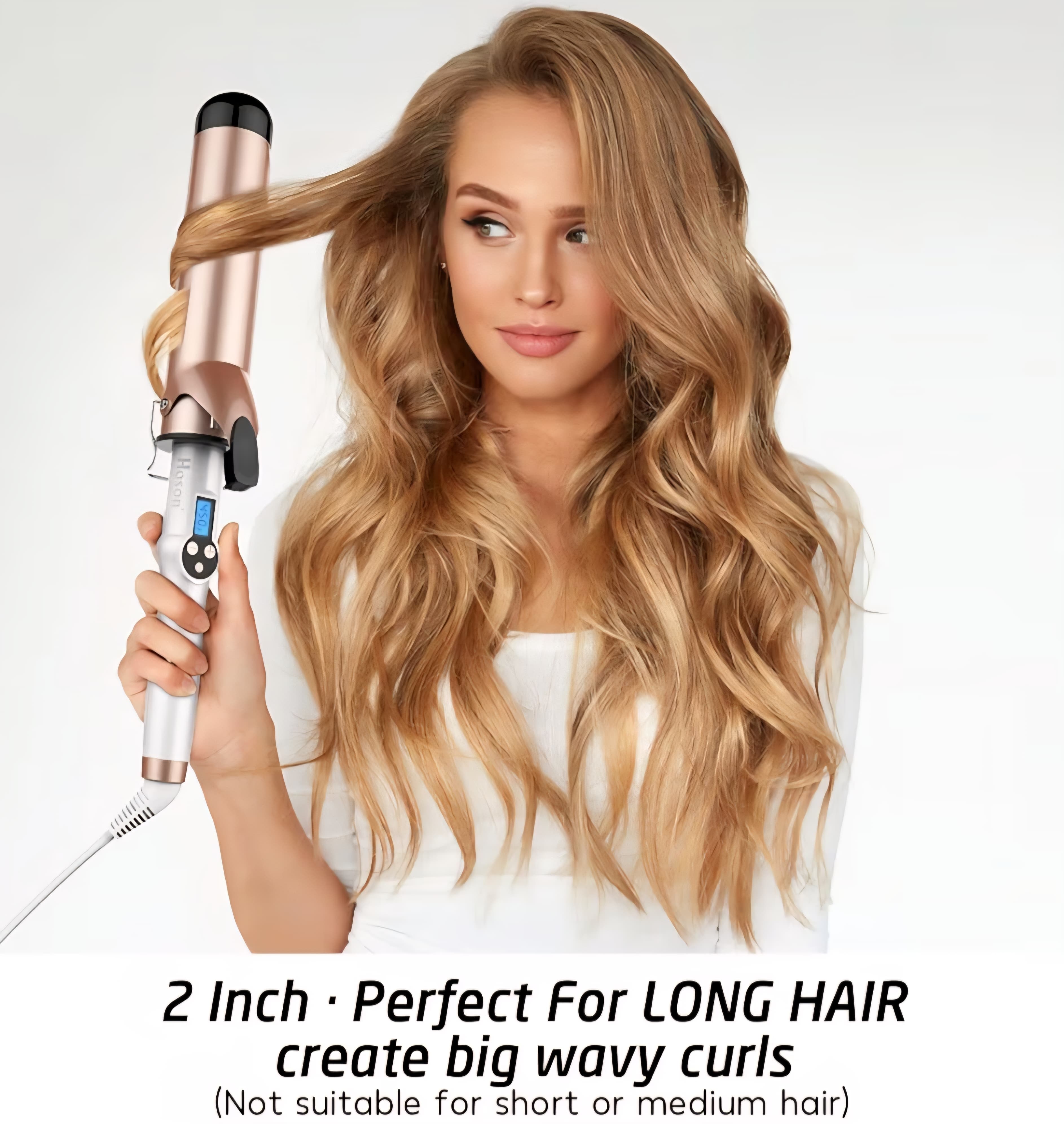 Professional Hair Curler - LED Display - Large Curling Barrel