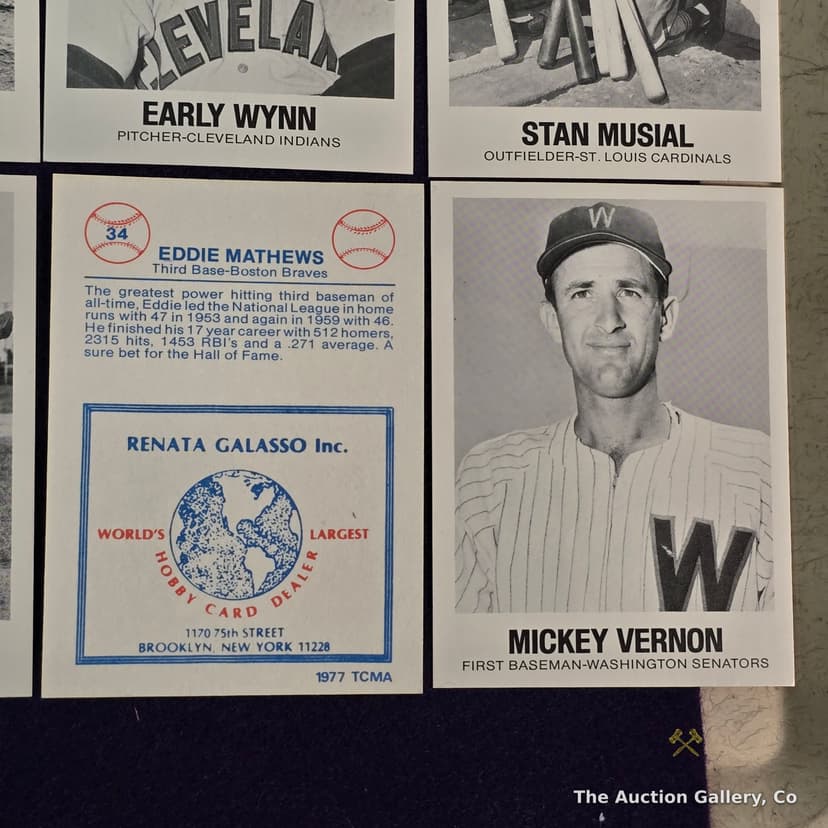 1977 TCMA Renata Galasso Baseball Card Set of 23 HOFers โ photo 7