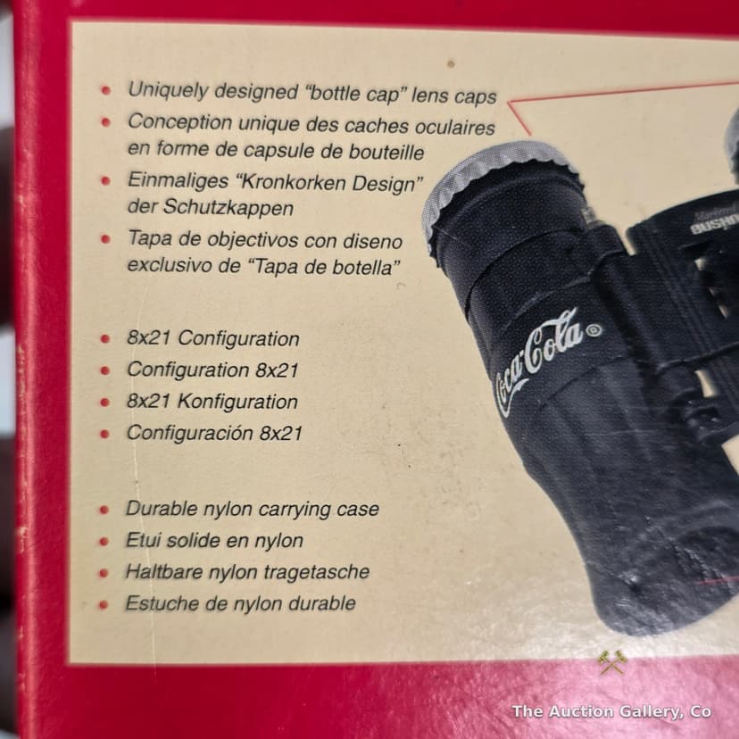 Coca-Cola Bushnell 8x21 Binoculars, Vintage with Case β photo 3