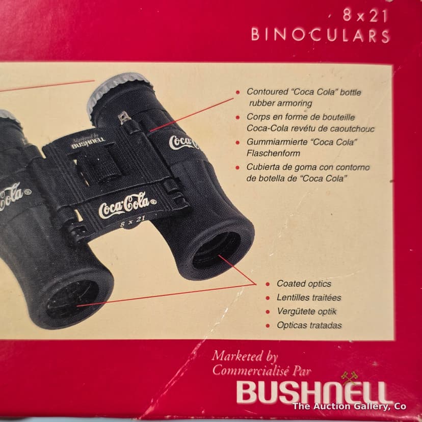 Coca-Cola Bushnell 8x21 Binoculars, Vintage with Case β photo 4