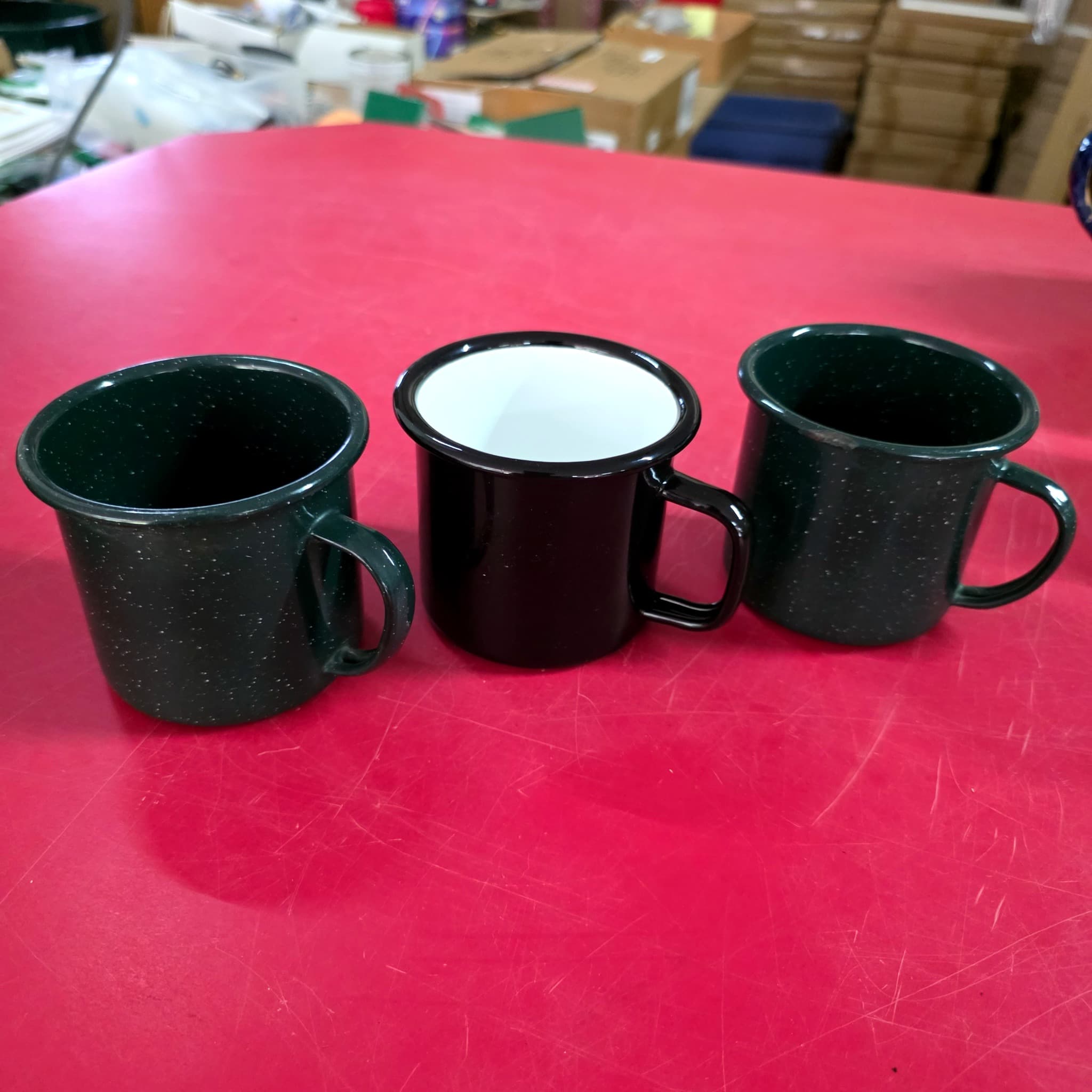 Enamel Camp Mugs, Set of 3