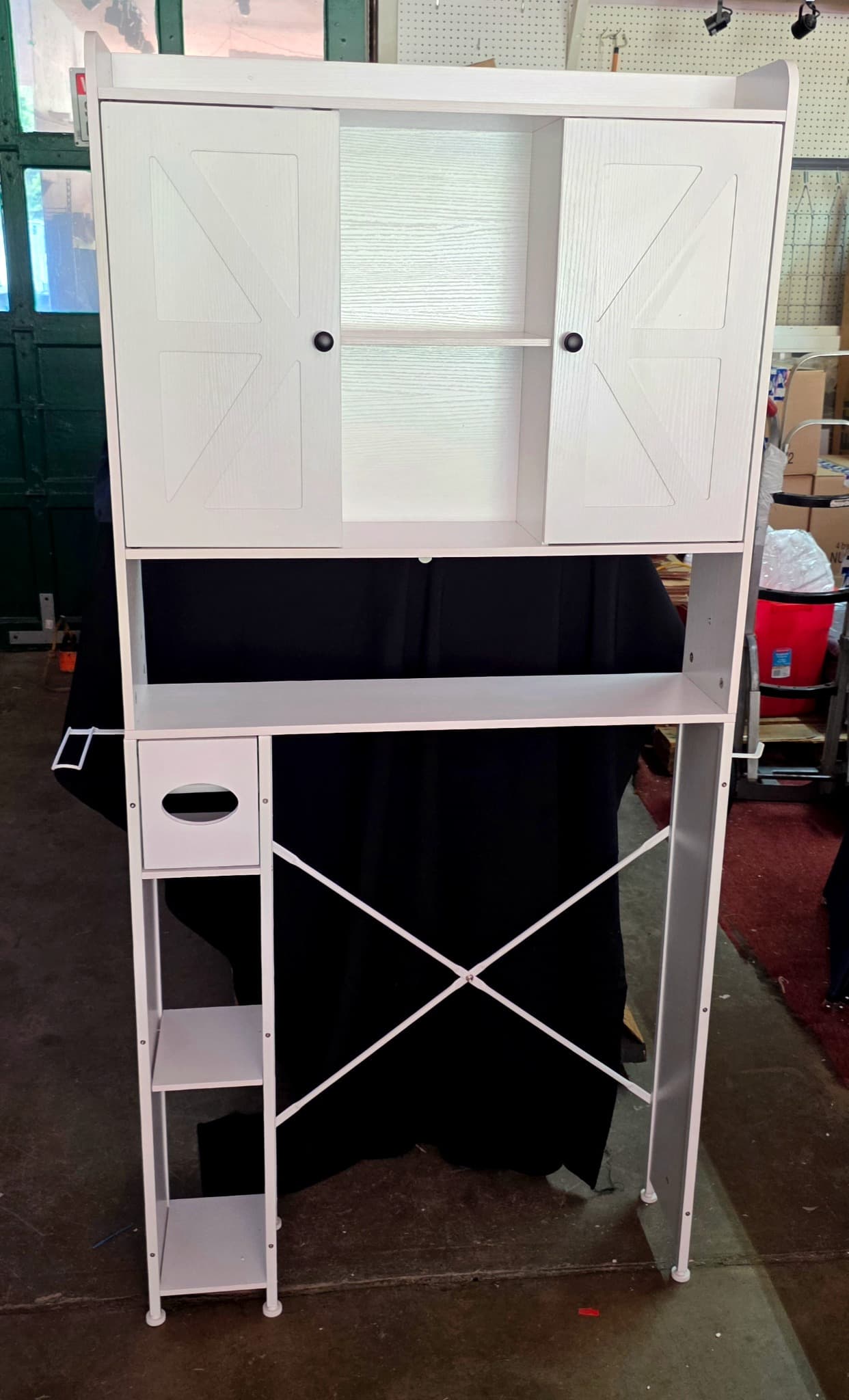 Over-the-Toilet Storage Cabinet with Shelves, White, Brand New