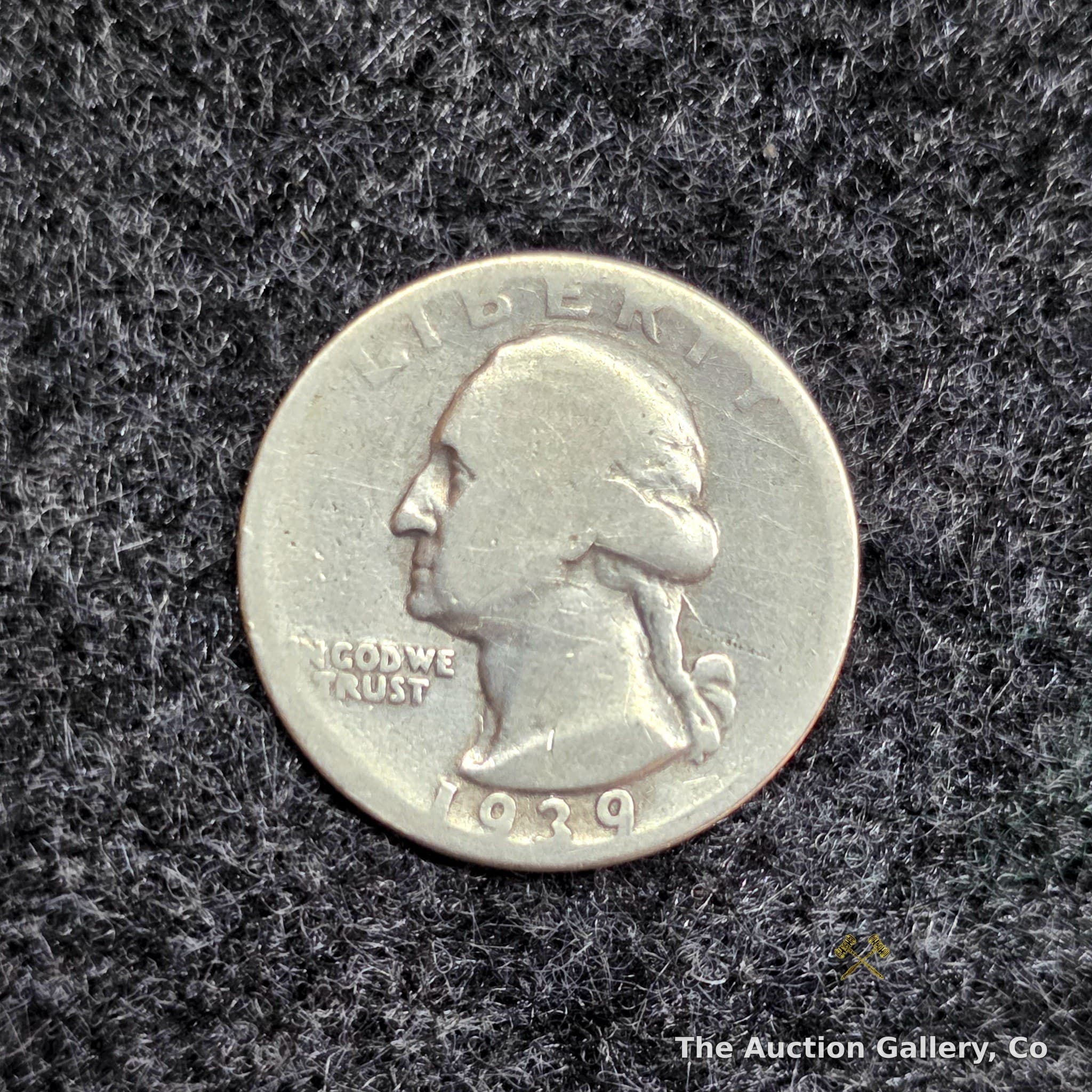 1939 Washington Silver Quarter, 90% Silver