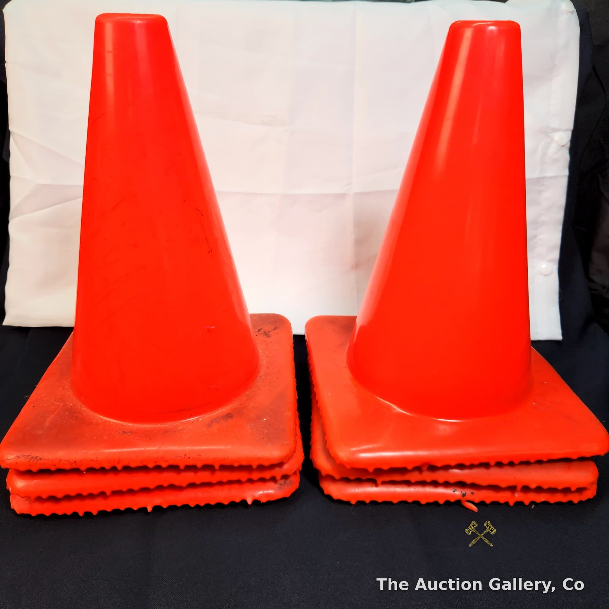 Orange Safety Traffic Cones, Set of 6, 12" Tall
