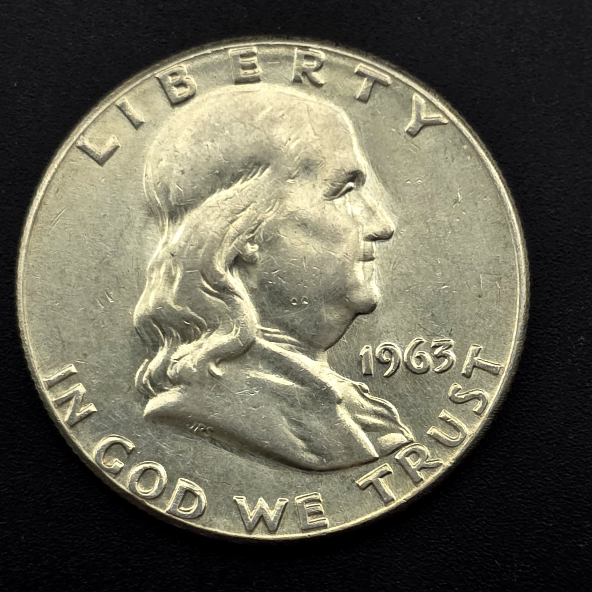 1963 Franklin Half Dollar, 90% Silver