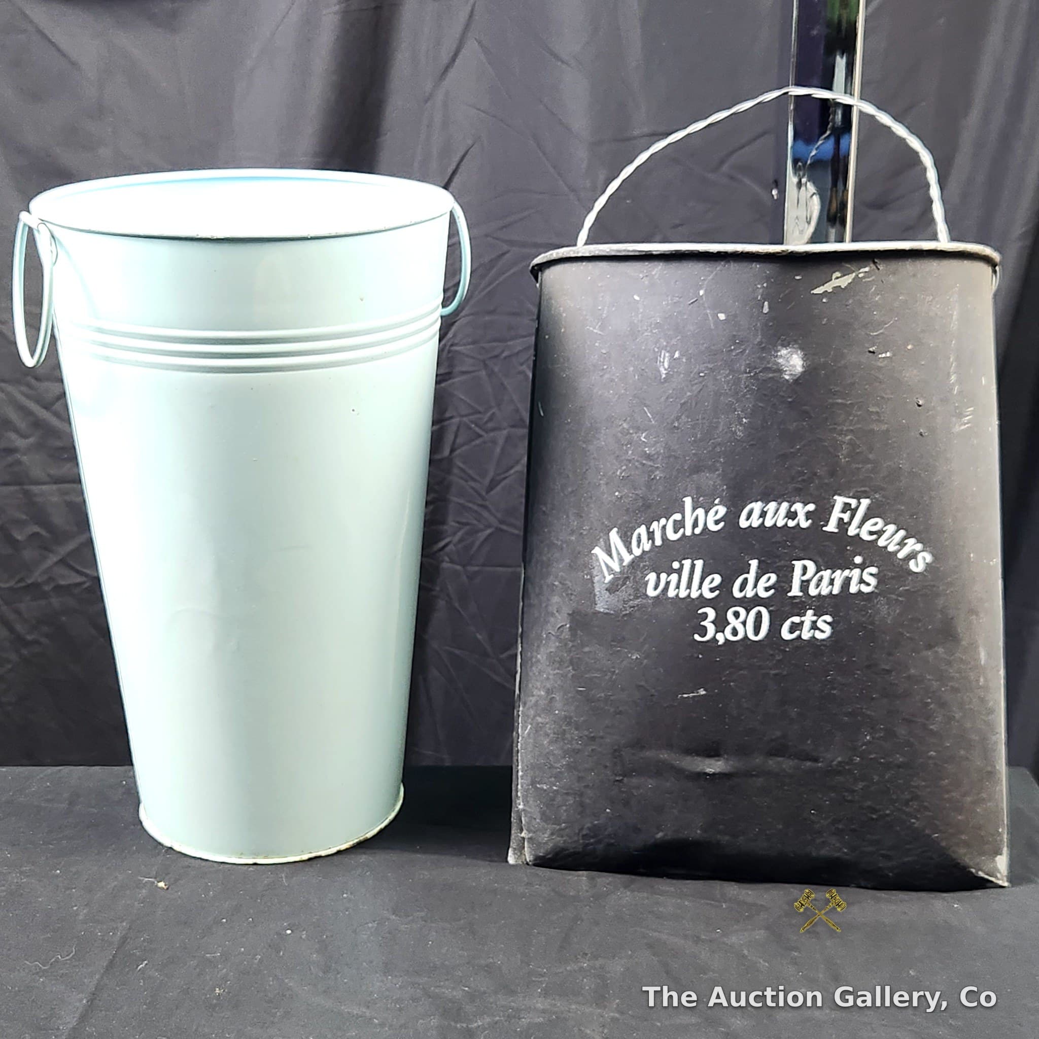 Metal Flower Buckets, Set of 2 — French Market Style