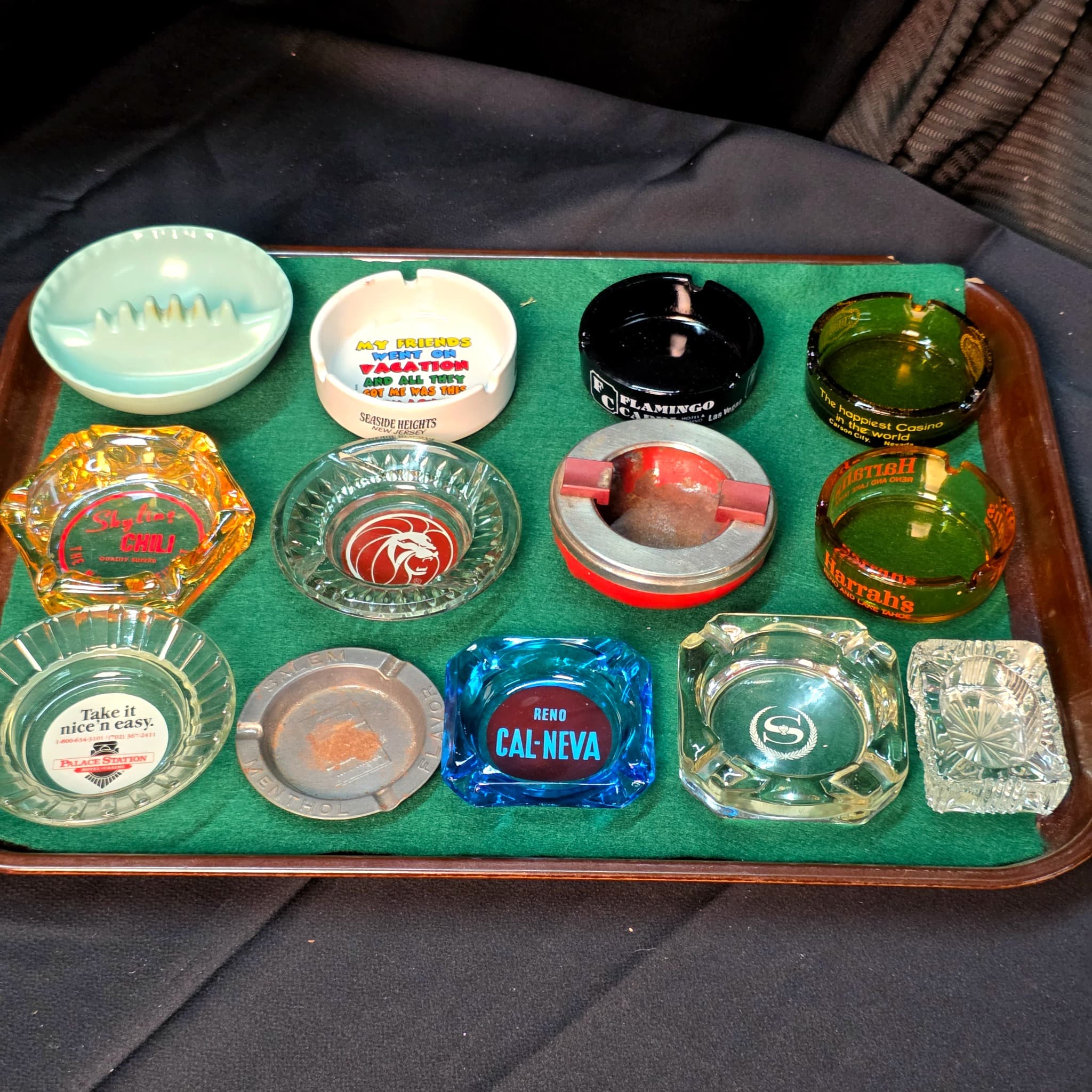 Vintage Casino & Advertising Ashtray Collection, Lot of 13