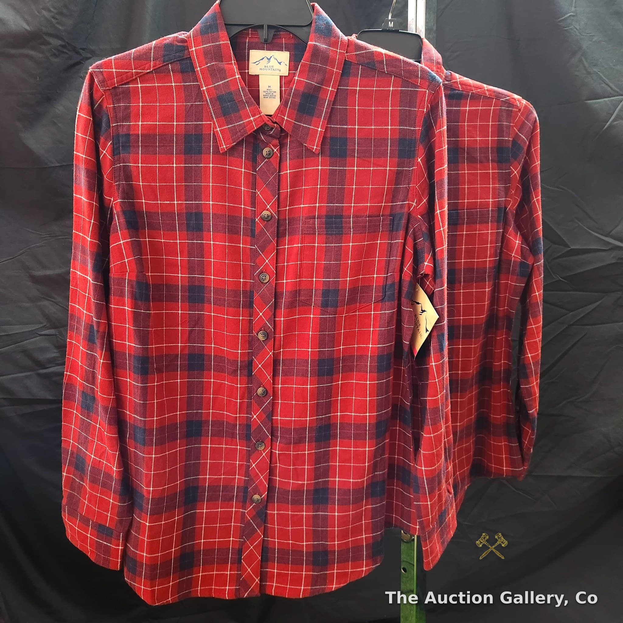 Blue Mountain Women's Plaid Flannel Shirts, Size M, Lot of 2