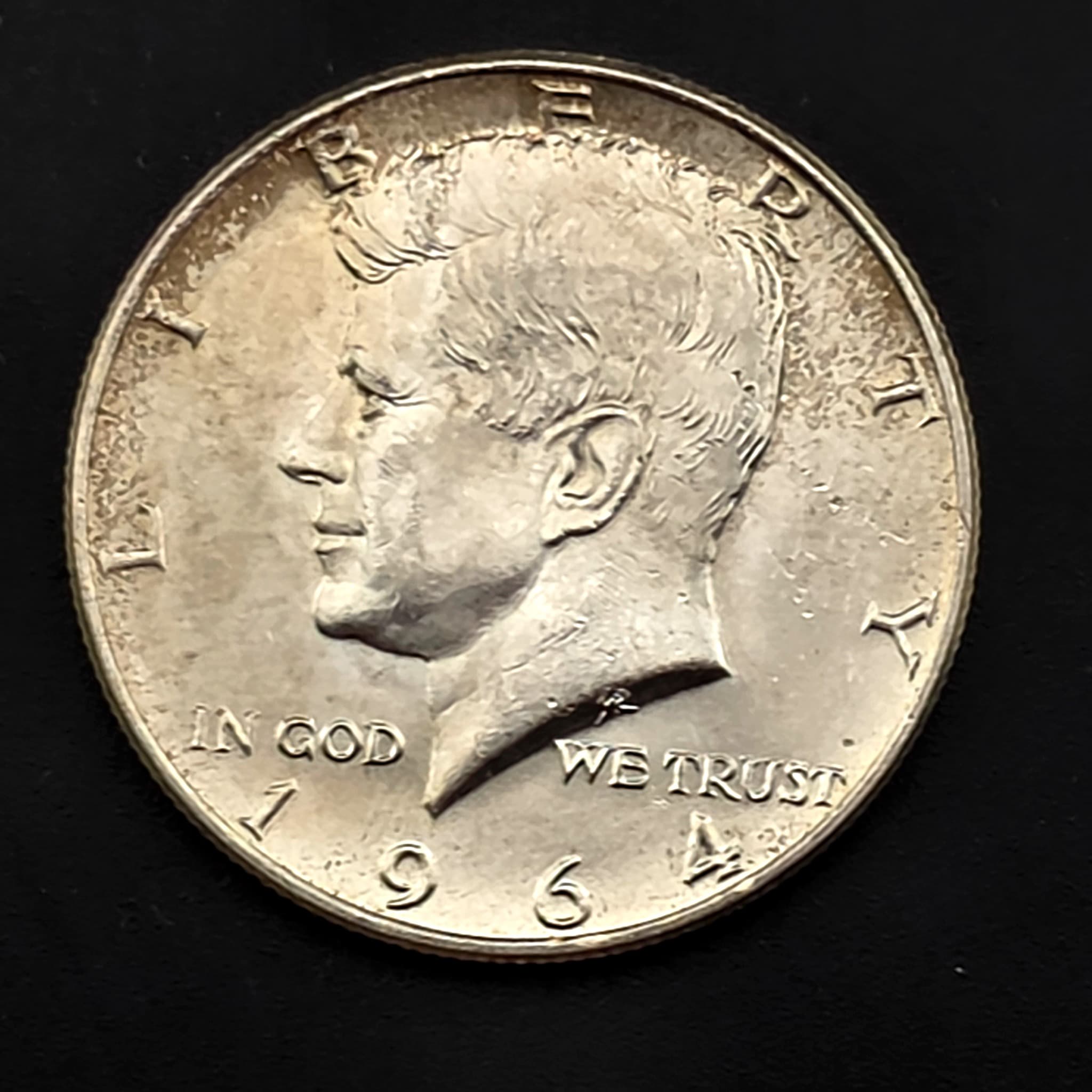 1964 Kennedy Half Dollar, 90% Silver