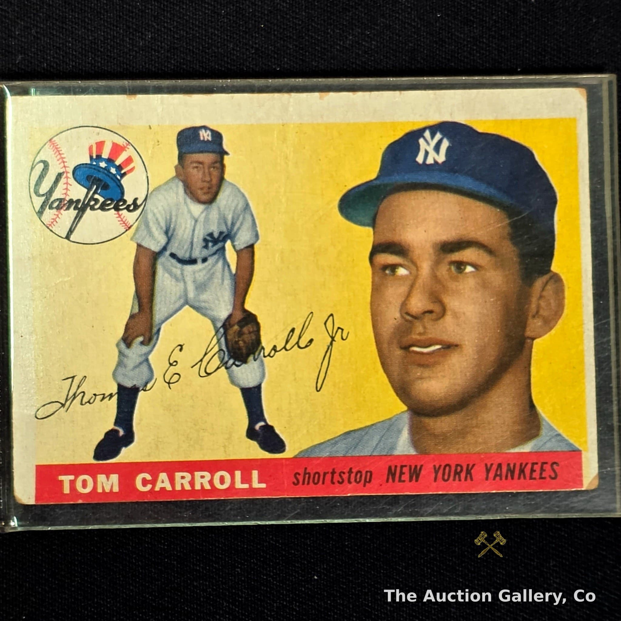1955 Topps Tom Carroll #158 New York Yankees Baseball Card