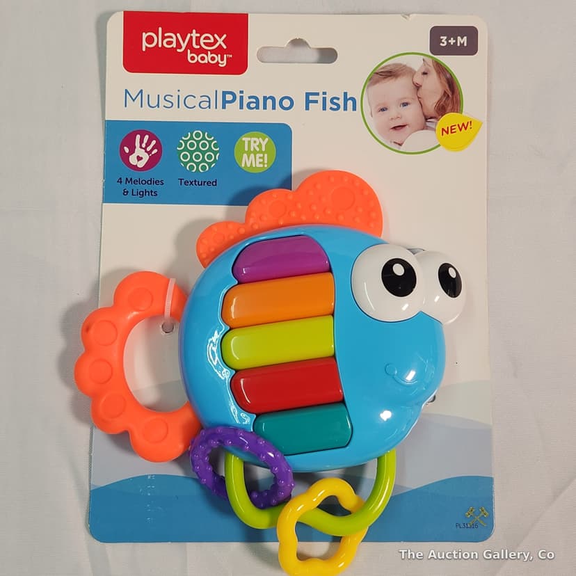 Playtex Baby Musical Piano Fish (3) & Fisher-Price Soothie Taco, New โ photo 2